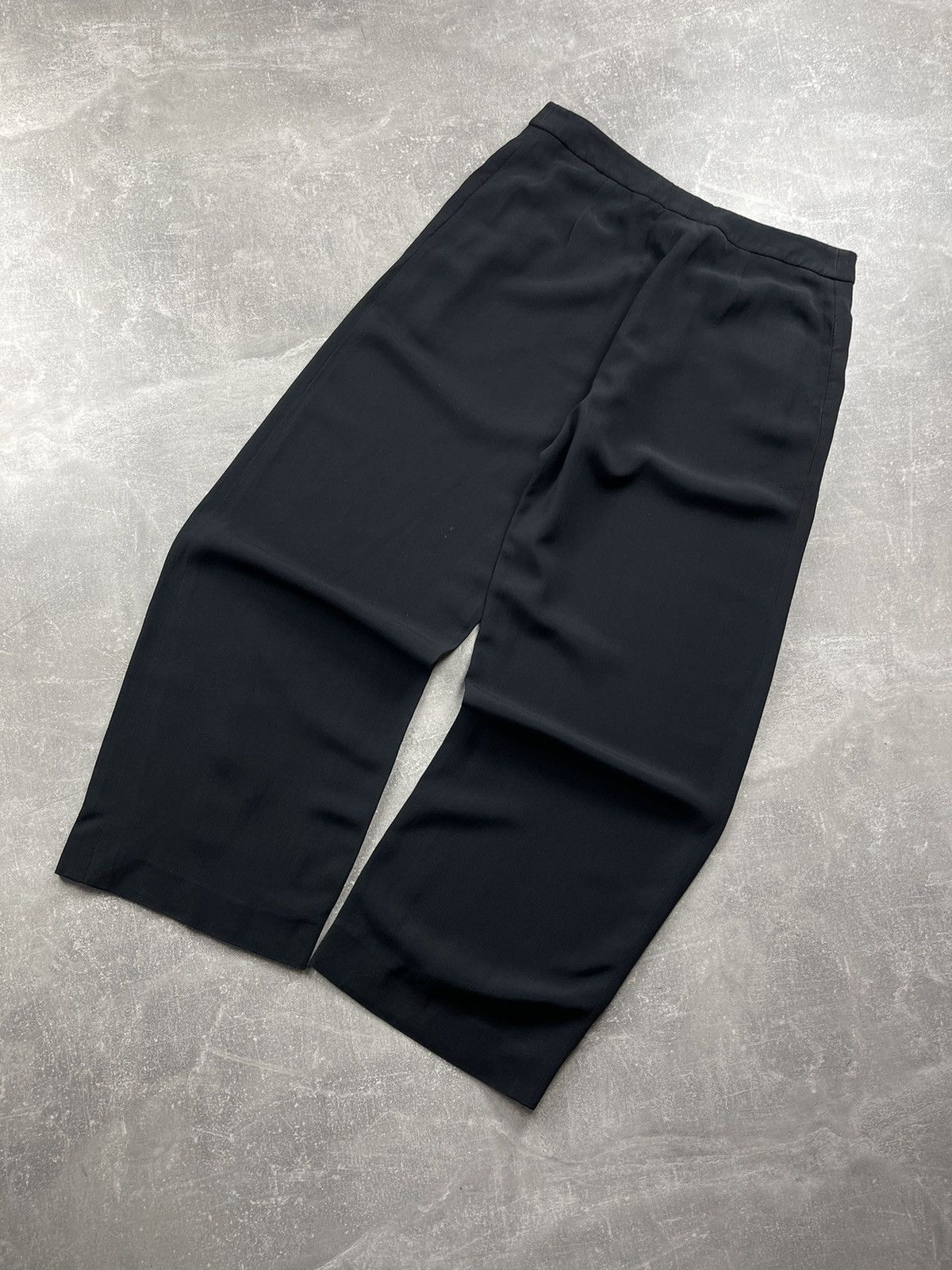 Moschino Cheap and Chic Moschino Wide Leg Cropped Trousers Black Size 34" / US 12 / IT 48 - 7 Thumbnail