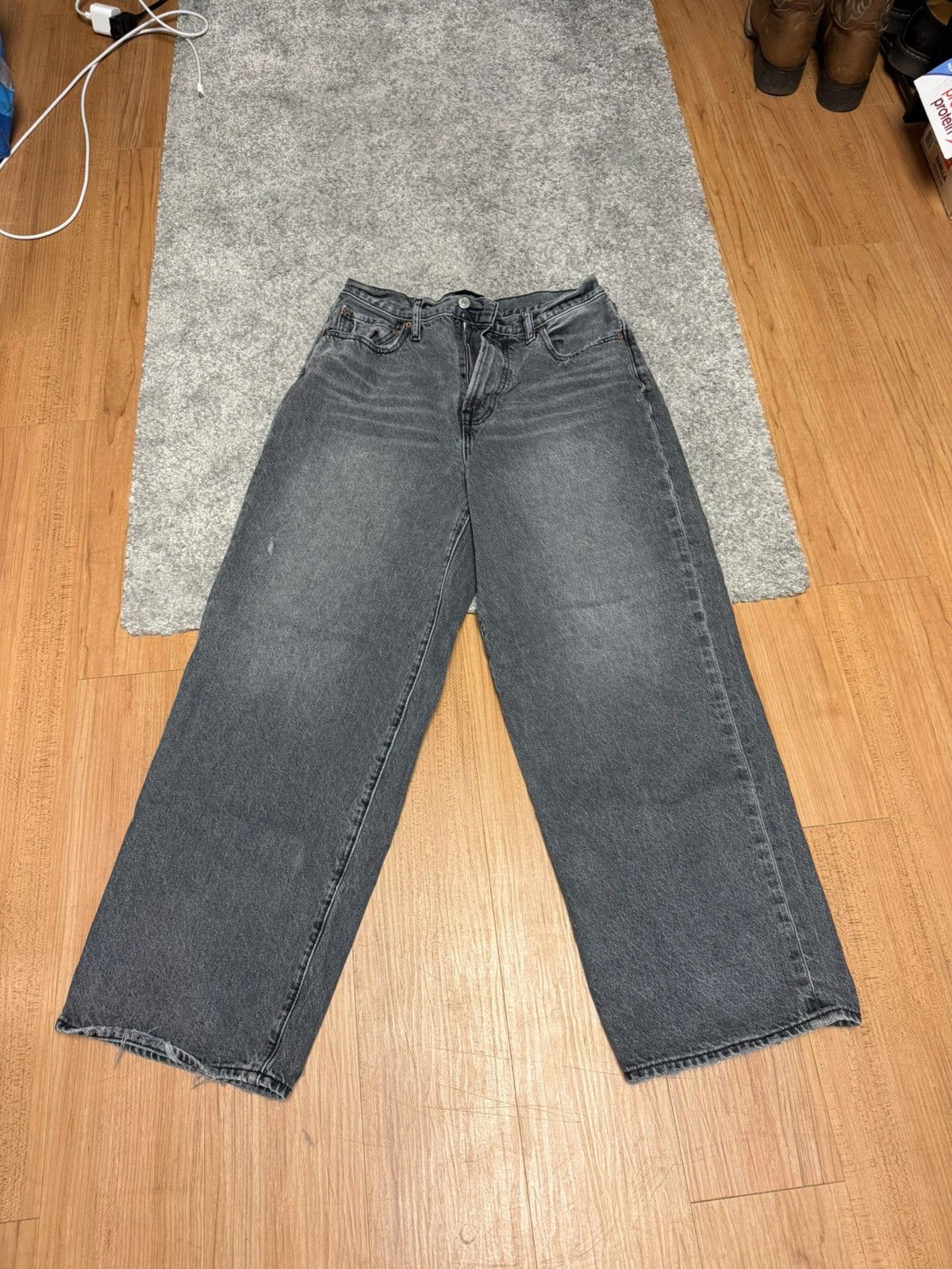 Abercrombie & Fitch Washed Black Abercrombie Ultra Baggy Jeans Size US 30 / EU 46 - 1 Thumbnail