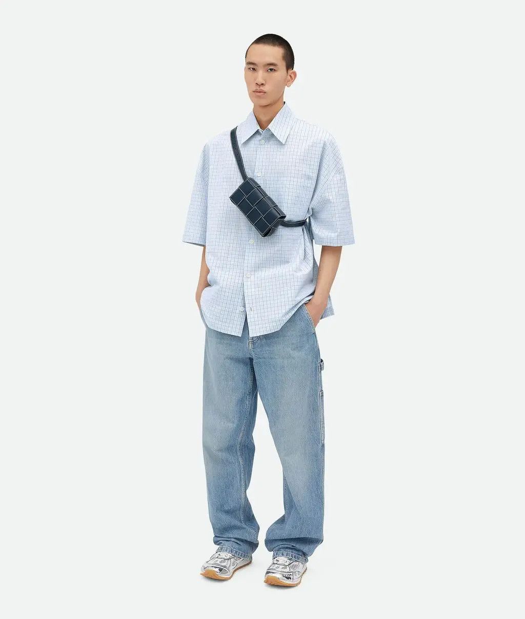 Bottega Veneta o1n1vont0525 Size: OS / Cassette Belt Bag in Blue Size ONE SIZE - 2 Thumbnail