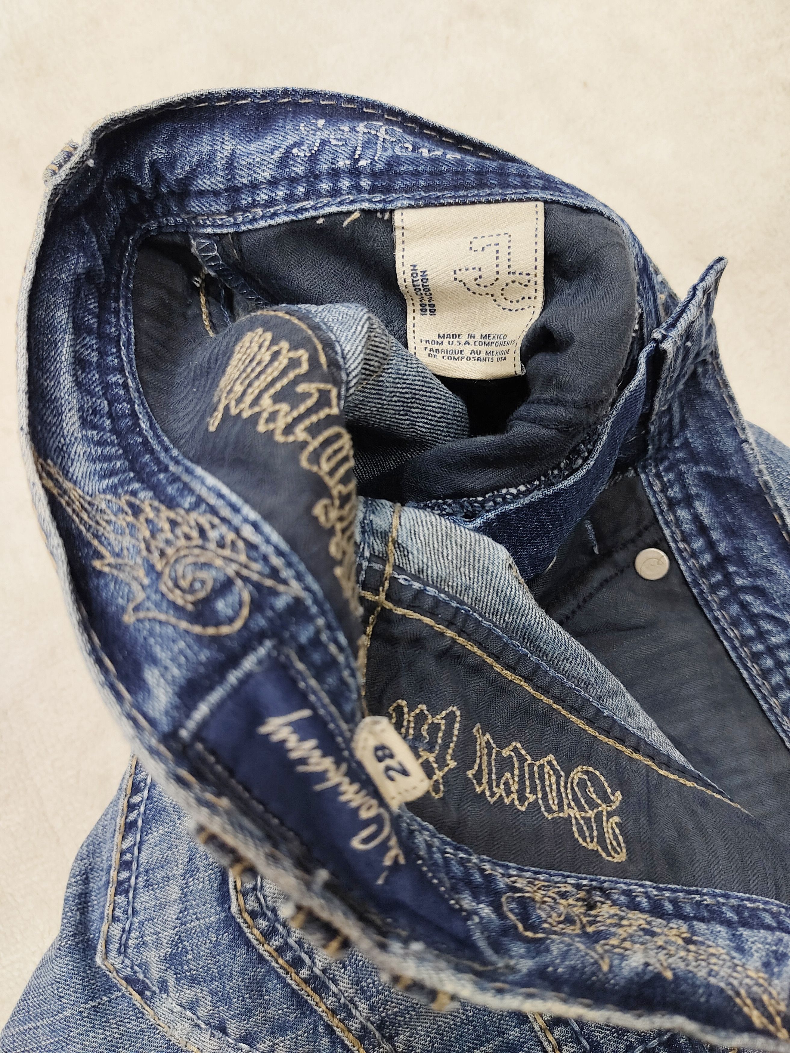 Seditionaries 00s Jefferson & Company❤️‍🔥Wash Distressed Y2K Flare Jeans Size 29" - 7 Thumbnail
