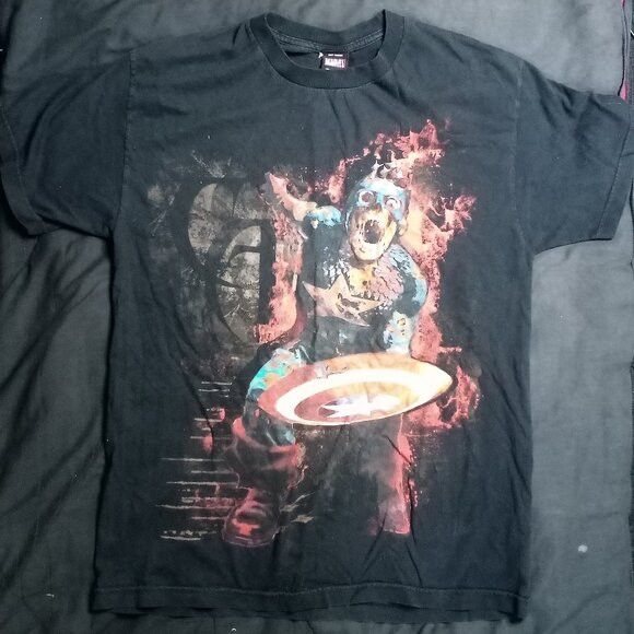 Mad Engine × Marvel Comics Marvel Mad Engine Captain America Zombie T-Shirt Size US L / EU 52-54 / 3 - 2 Thumbnail