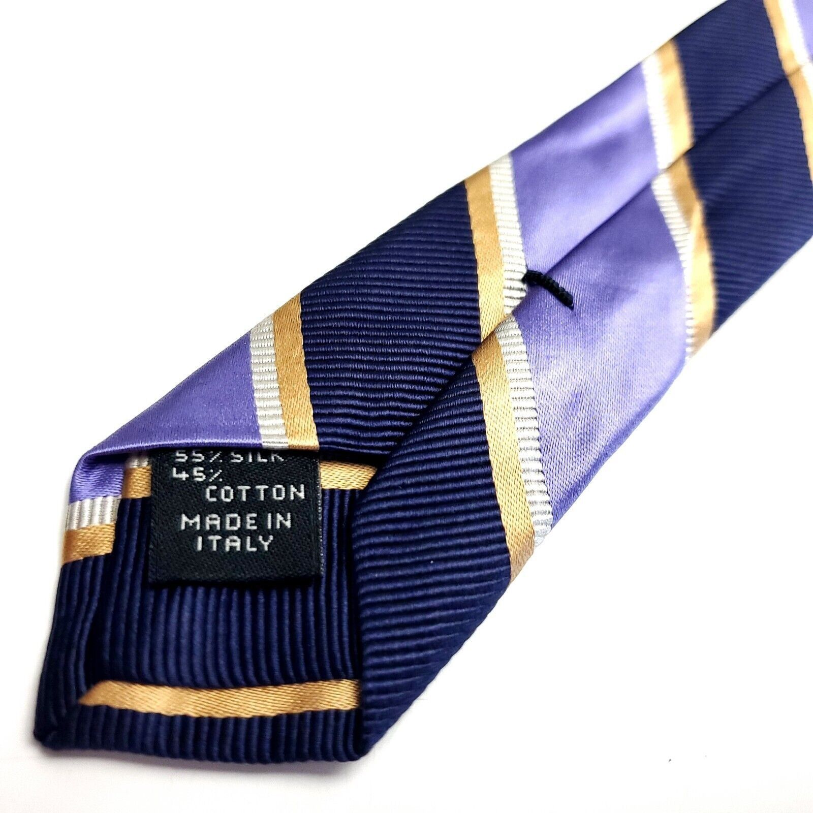 Jos. A. Bank Jos A Bank Purple Cotton Silk Tie Woven Striped Size ONE SIZE - 5 Thumbnail