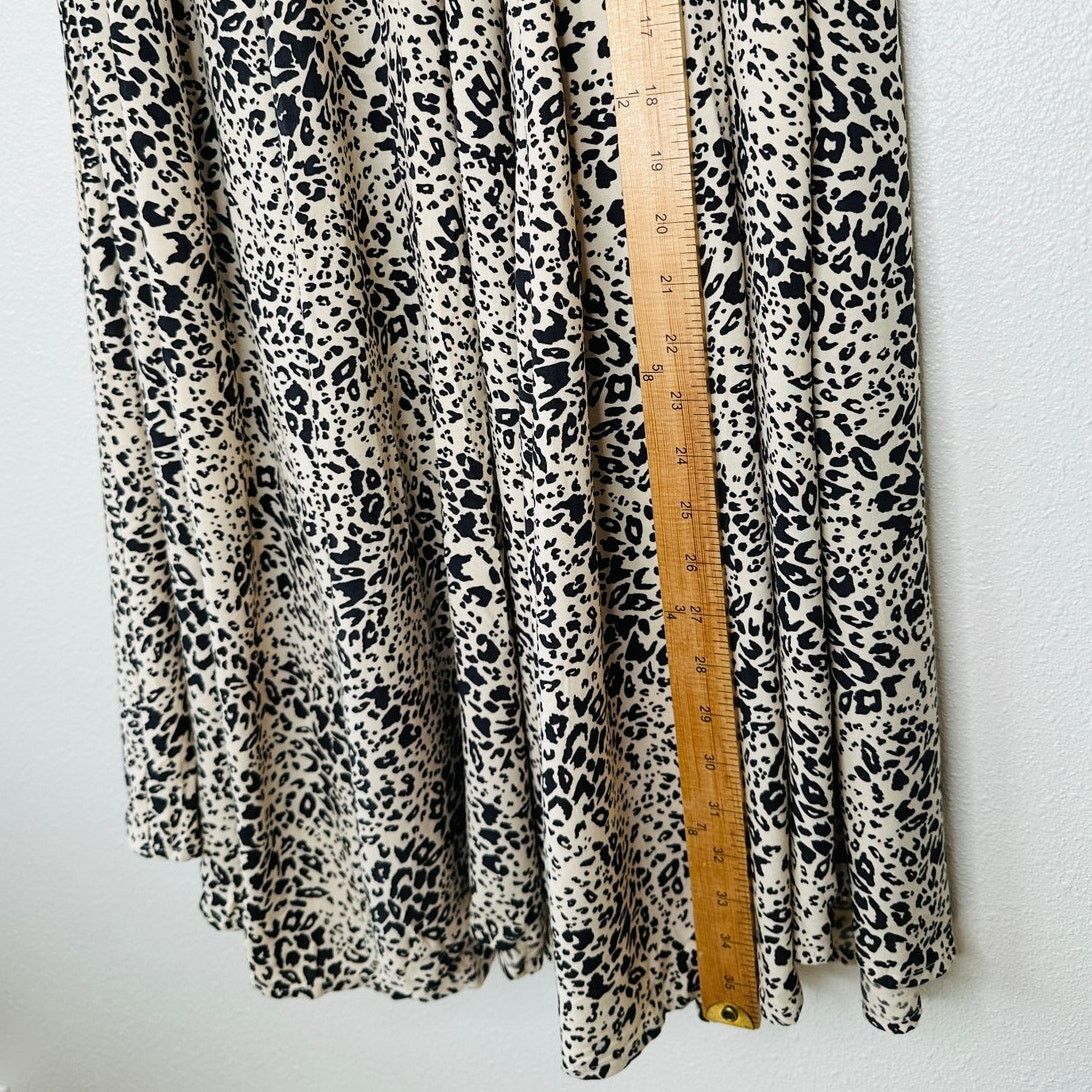 Other Lusana Tan & Black Cheetah Print Elastic Saasha Skirt S Size 27" / US 4 / IT 40 - 8 Thumbnail