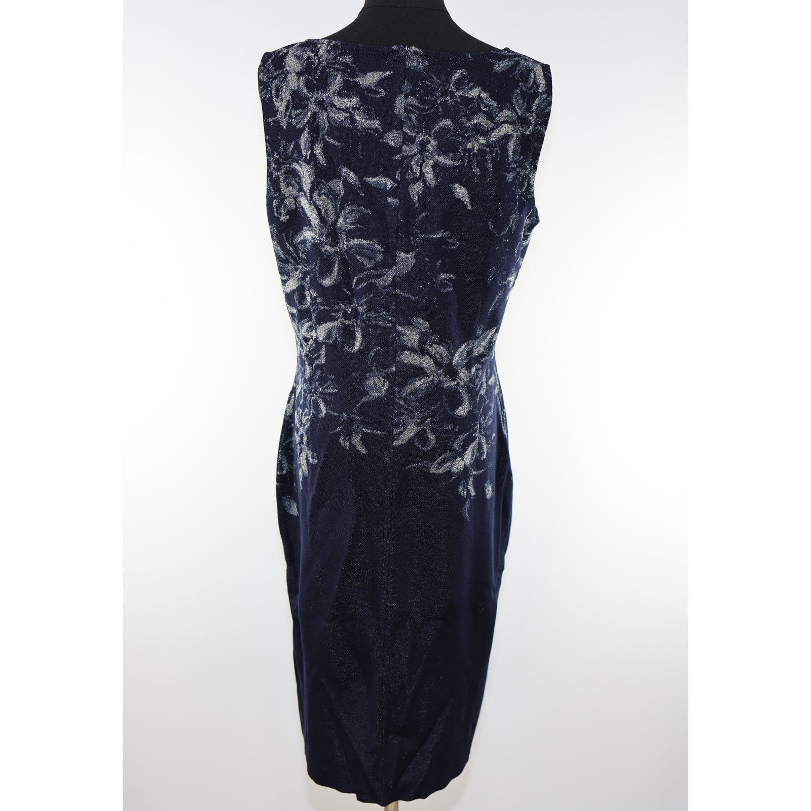 St. John ST JOHN Blue Silver Evening 2pc Knit Dress & Jacket Set 12/M Size M / US 6-8 / IT 42-44 - 8 Thumbnail