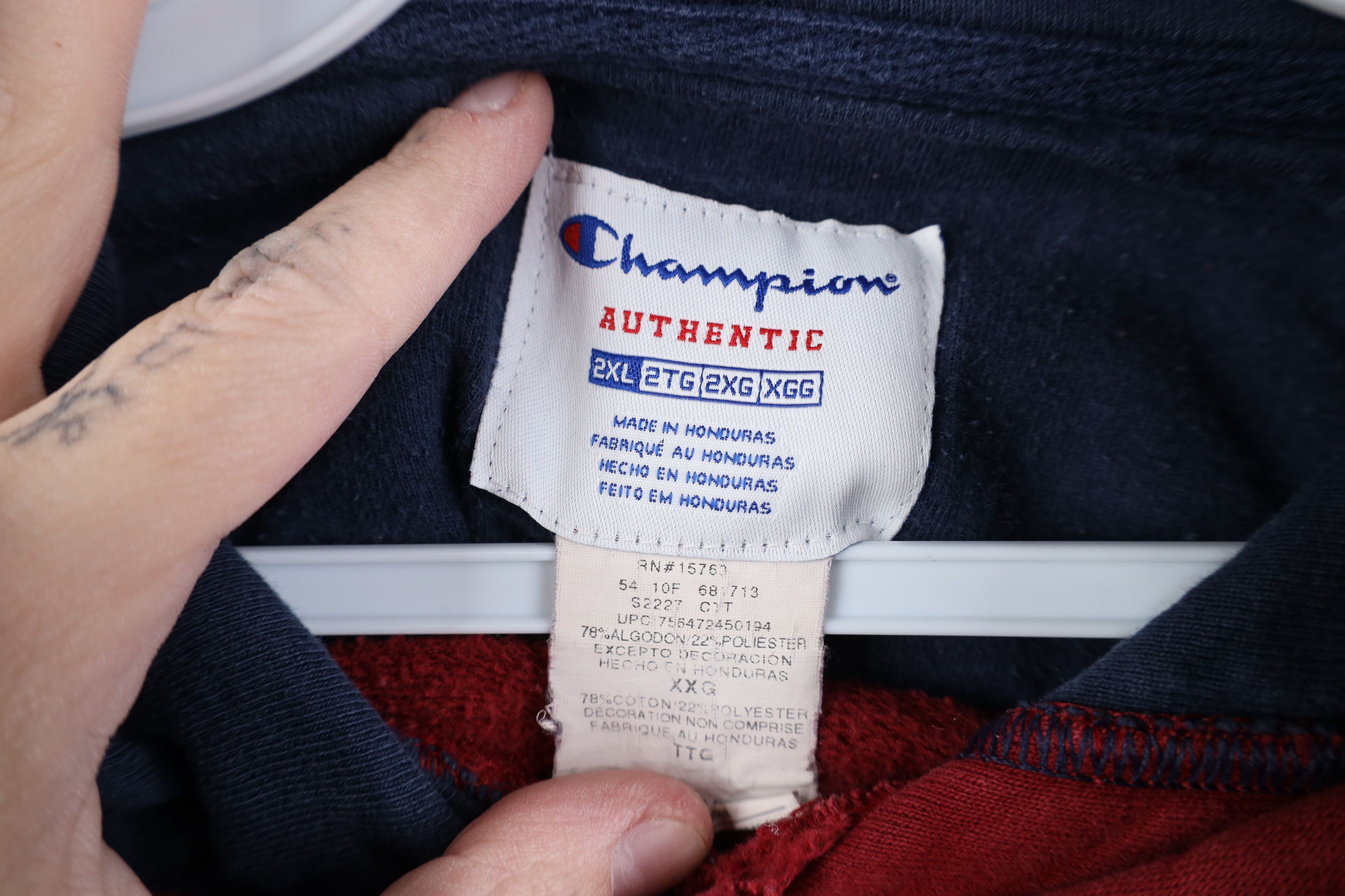 Champion Vintage Champion Classic Logo Hoodie Sweatshirt Red Size US XL / EU 56 / 4 - 9 Thumbnail