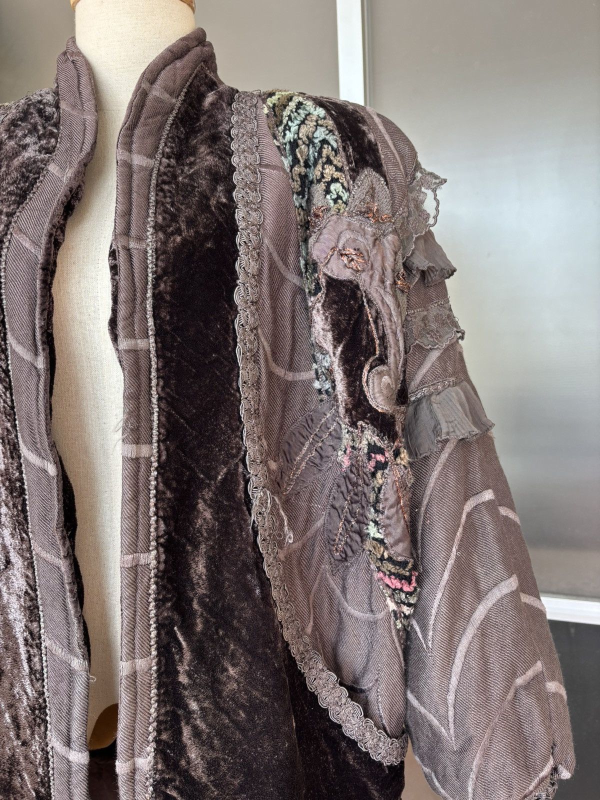 Designer × Vintage Vintage Dramatic Wearable Art Coat Jacket Size XXL / US 16-18 / IT 52-54 - 5 Thumbnail