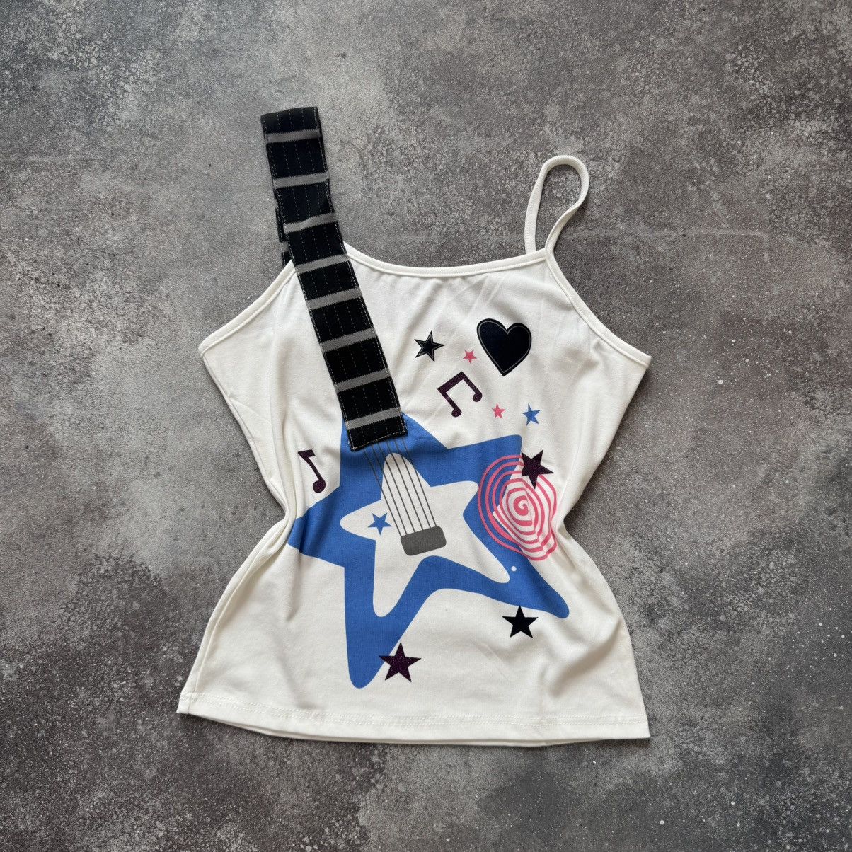 Amazing Y2K Guitar Printed Grunge Sexy Tank Top