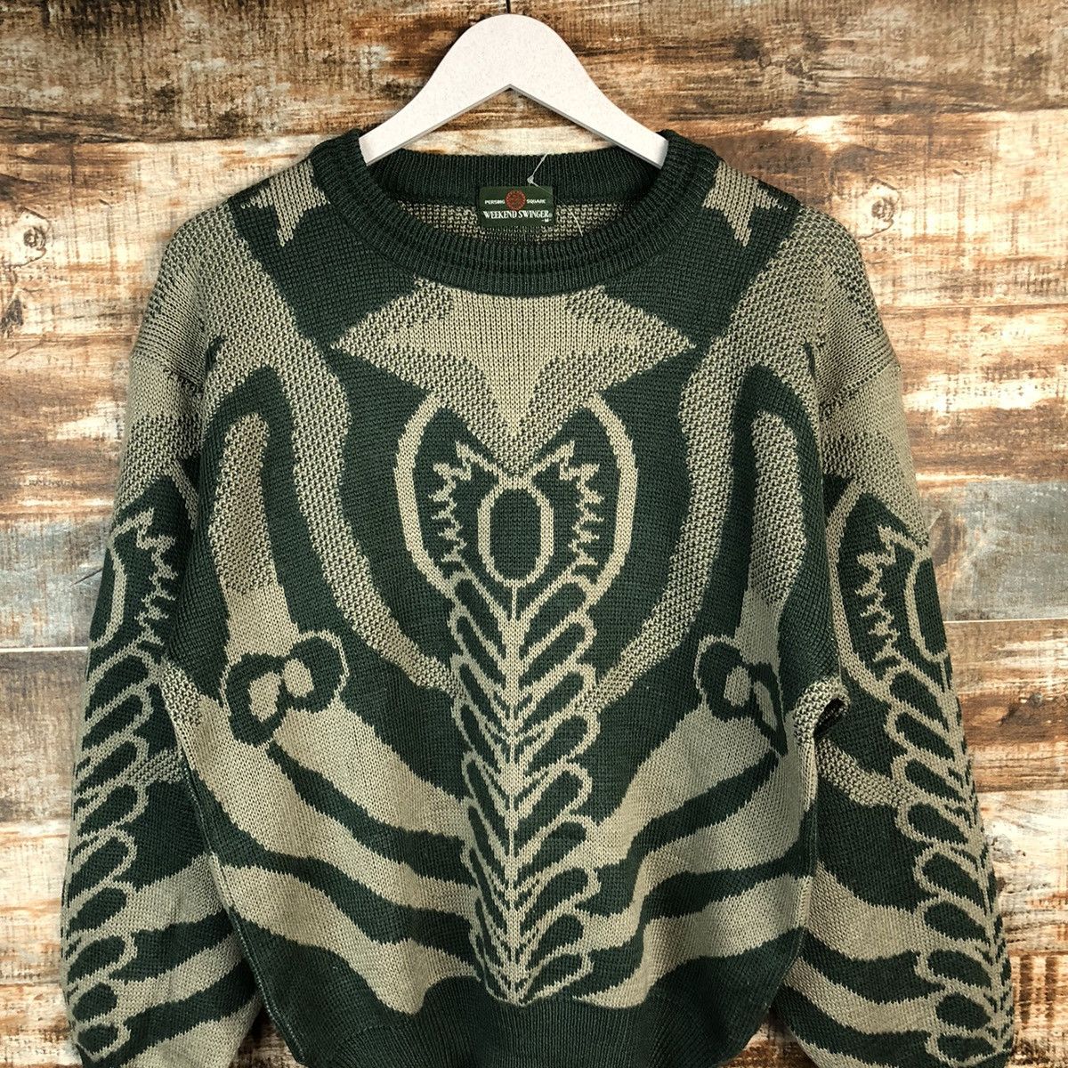 Vintage D Weekend Swinger Green art vintage Knitwear #A1250 Size US M / EU 48-50 / 2 - 5 Thumbnail