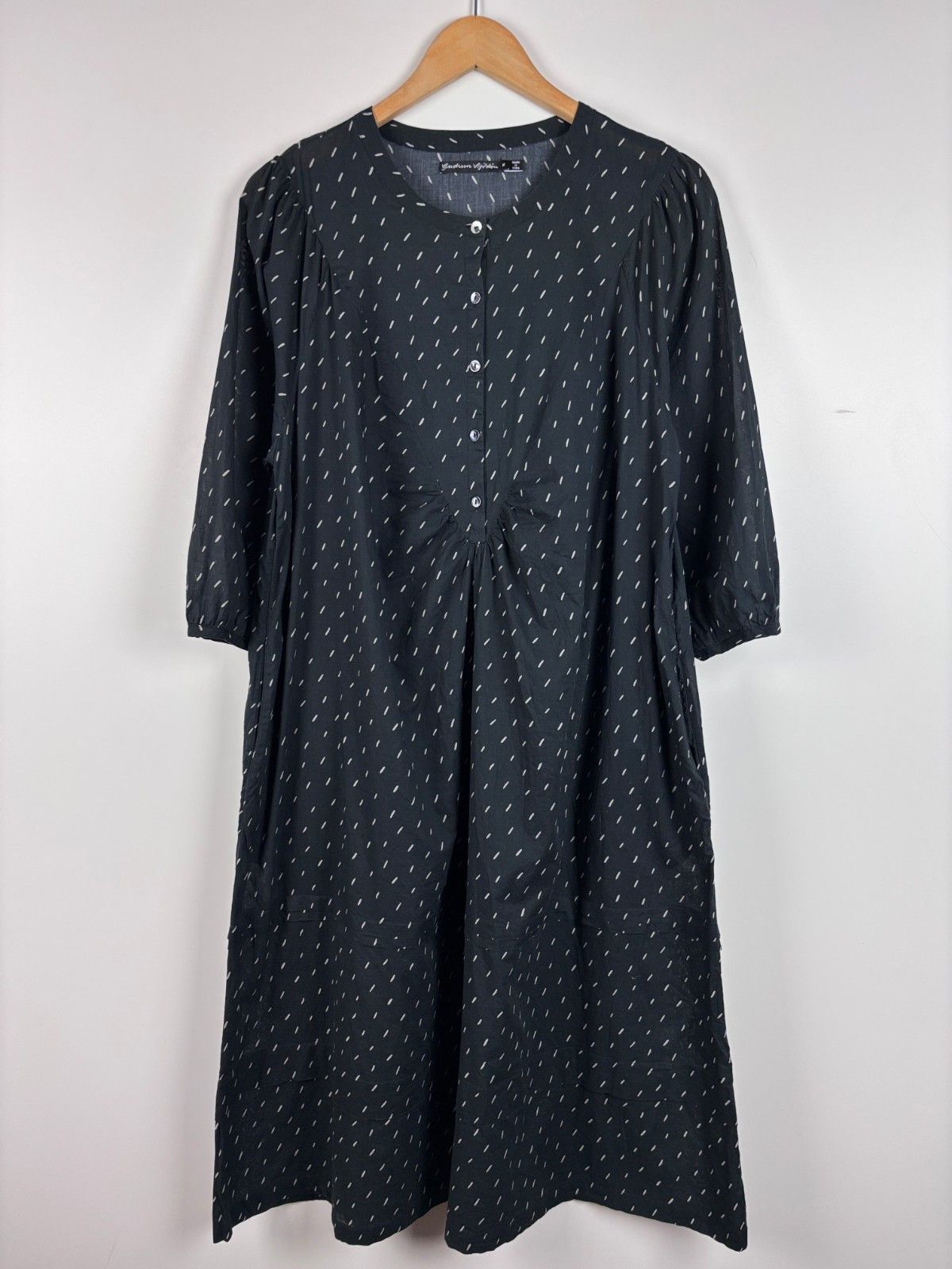 Gudrun Sjoden Gudrun Sjoden Dash Print Dress Cotton Black Size M Size M / US 6-8 / IT 42-44 - 1 Thumbnail