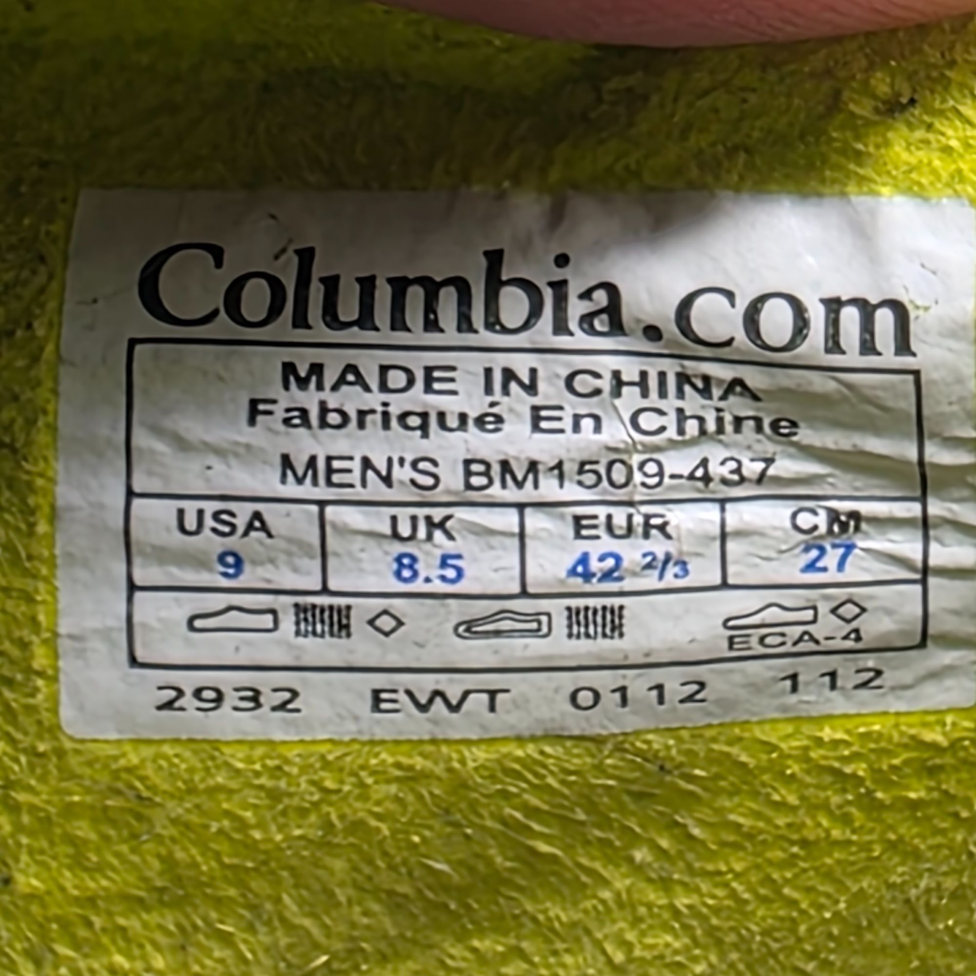 Columbia Columbia Descender Mens Size 9 Blue Trail Running Shoes Hiki Size US 9 / EU 42 - 6 Thumbnail