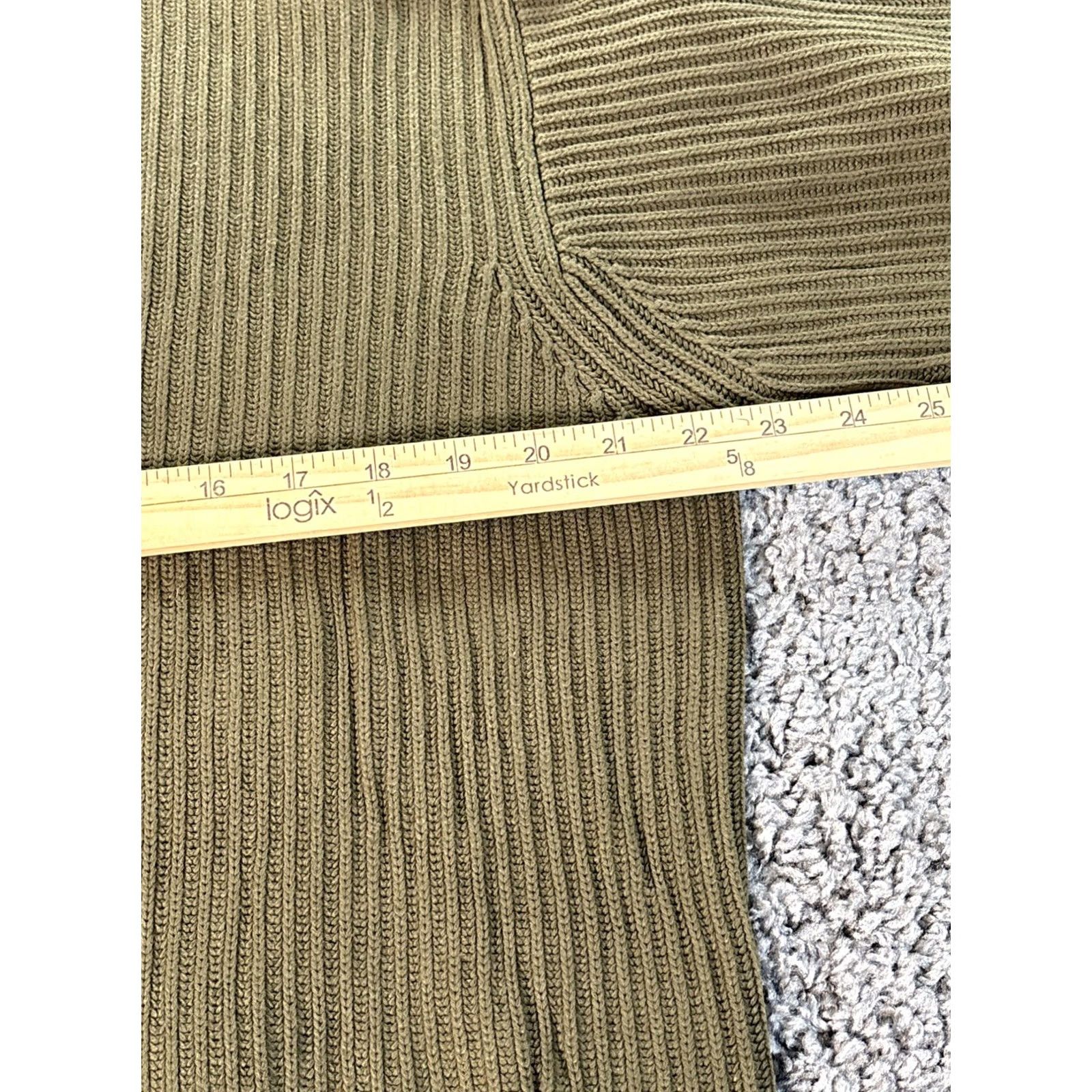Vintage L.L. Bean Chunky Knit Turtleneck Sweater Mens M Reg Green 100% Cotton Ribbed Pullover Long Sleeve Classic Outdoor Mens Size US M / EU 48-50 / 2 - 3 Thumbnail