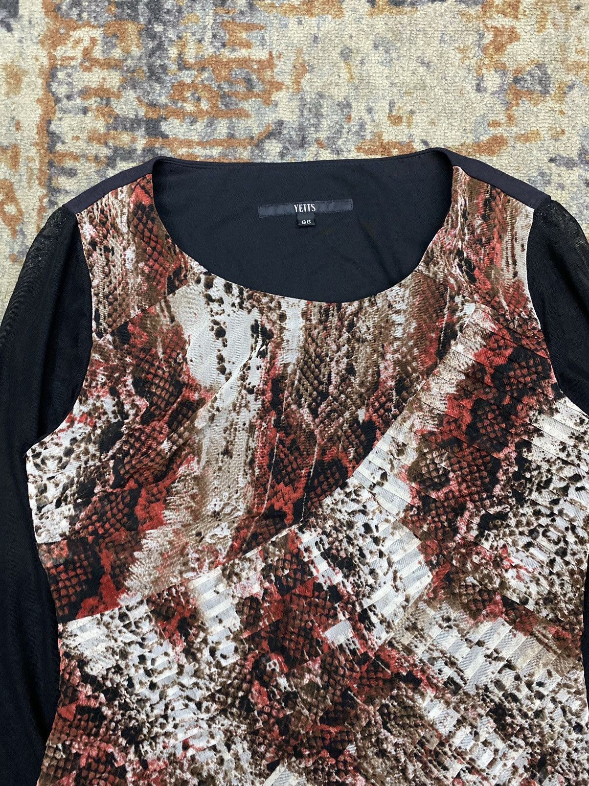 Japanese Brand × Jean Paul Gaultier jean paul gaultier style meshtop snake skin YETTS Size S / US 4 / IT 40 - 5 Thumbnail