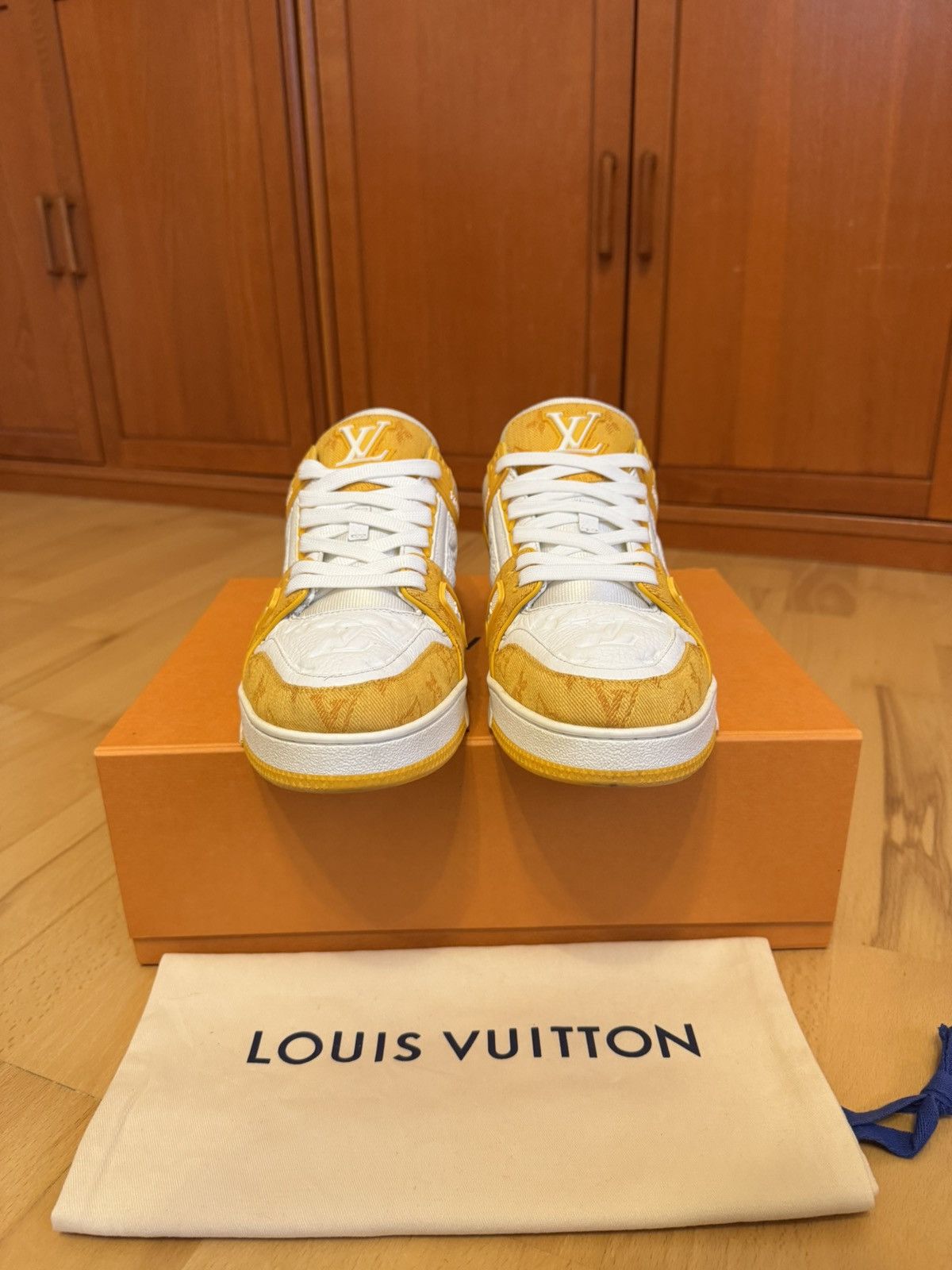 Louis Vuitton Louis Vuitton LV Trainer Orange Denim Size US 9 / EU 42 - 6 Thumbnail