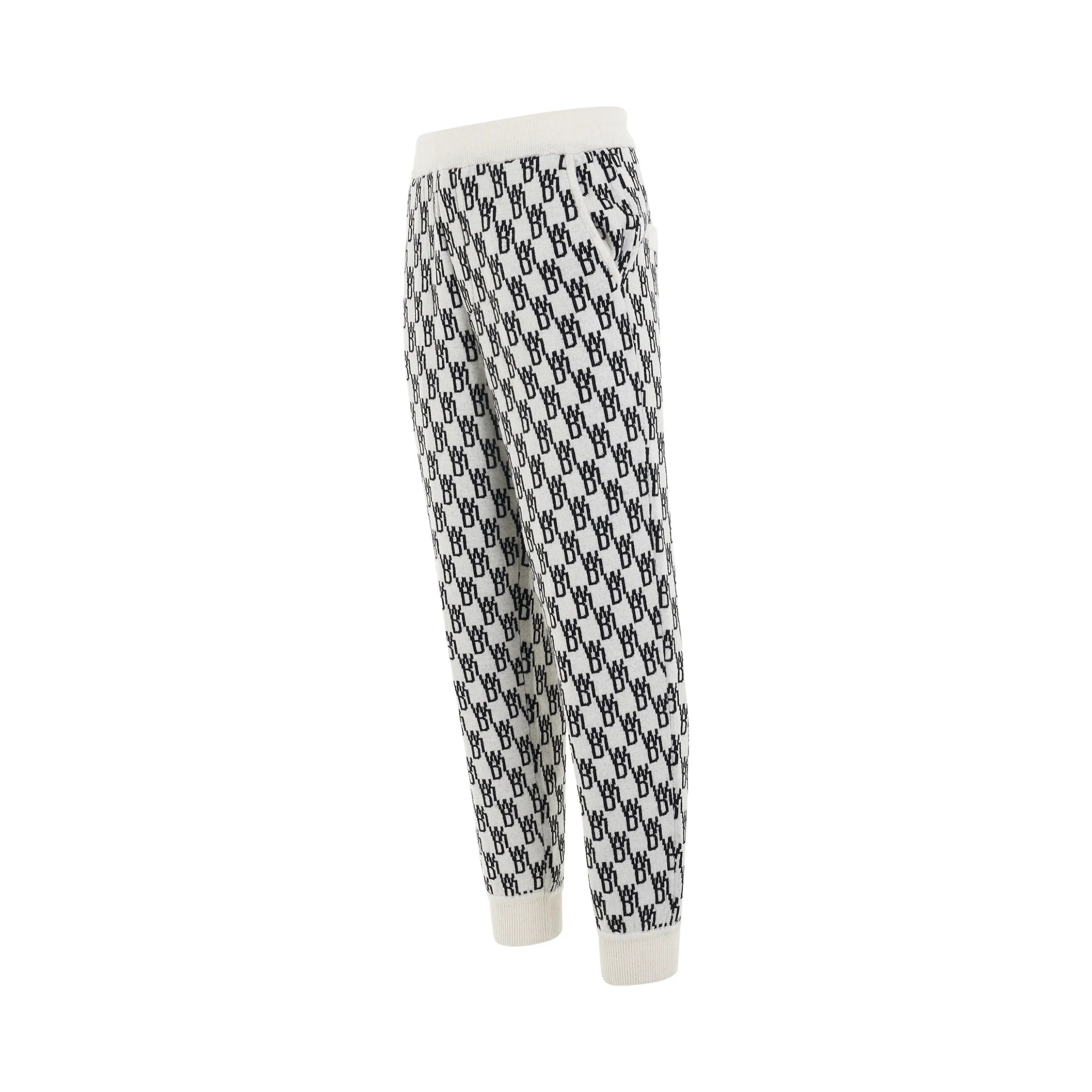 WE11DONE o1mris0824 Jacquard Trouser in Ivory Size US 32 / EU 48 - 2 Thumbnail