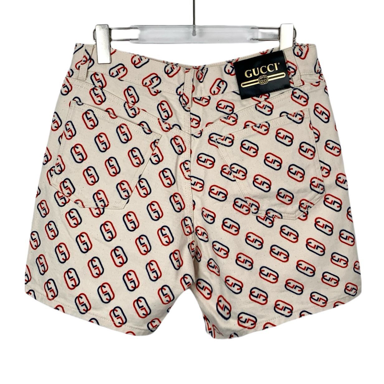 Gucci Gucci Womens Logo Print High-Waisted Denim Shorts Size 25" / US 0 / IT 36 - 2 Thumbnail