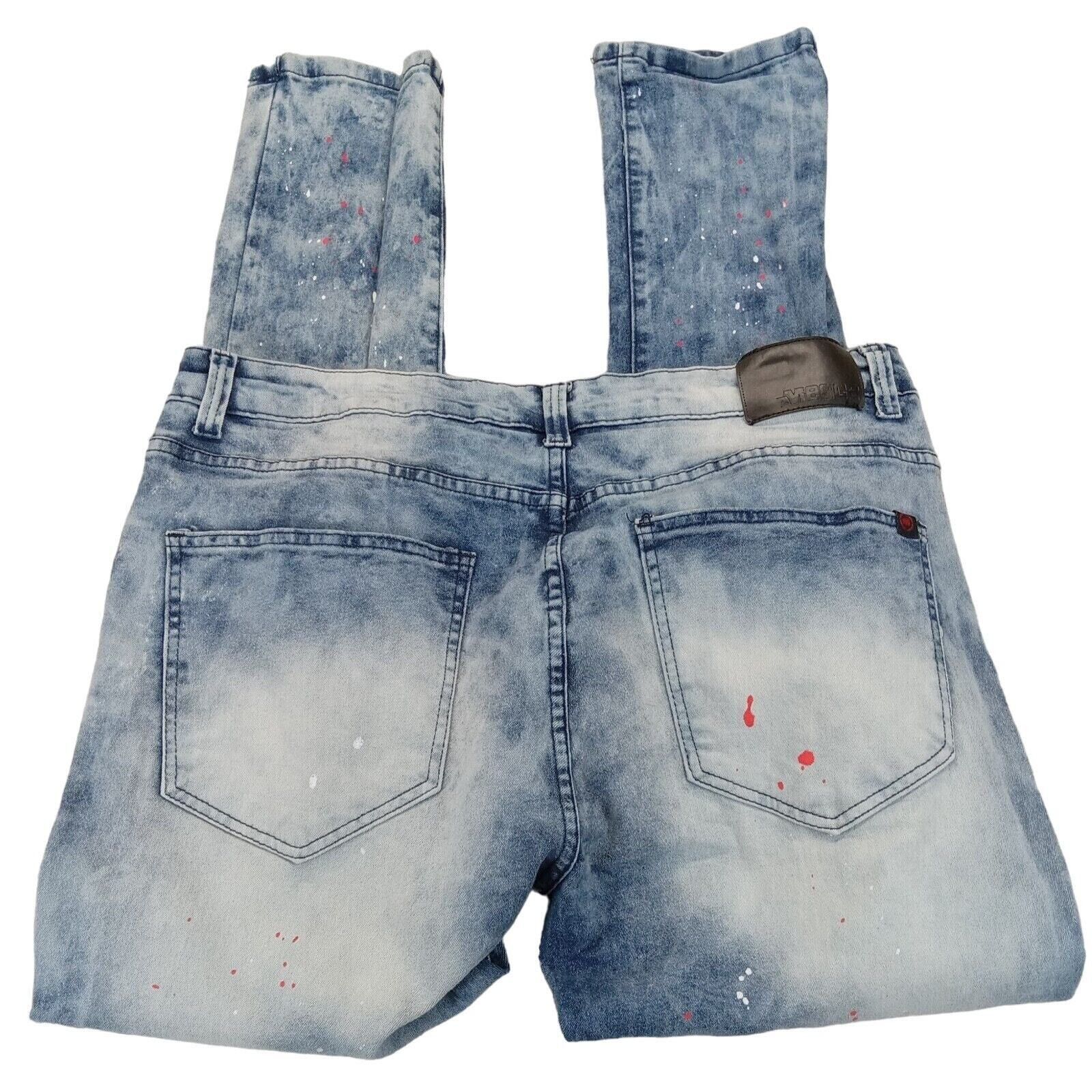 Mecca Mecca Jeans 38 X 30 Mens Stretch Fit Acid Biker Denim Grunge Size US 38 / EU 54 - 4 Thumbnail
