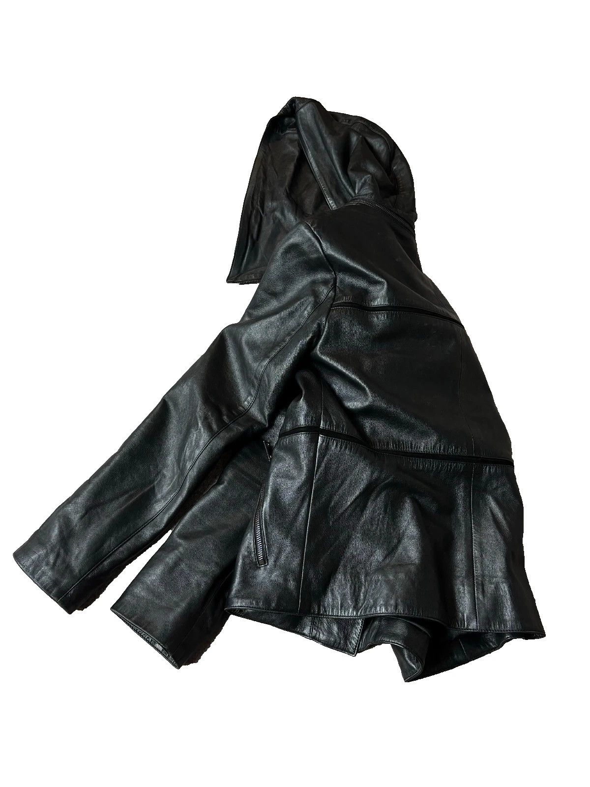 Yohji Yamamoto RICK OWENS TYPE! ASSYMETRICAL MULTI ZIPPER LEATHER JACKET Size US S / EU 44-46 / 1 - 1 Thumbnail