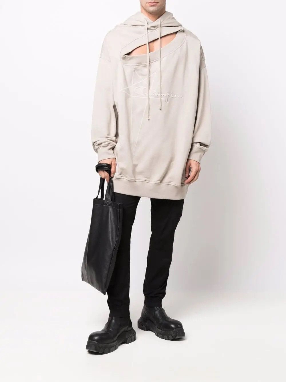 Rick Owens x Champion Pearl Assymetrical Tommy Hoodie