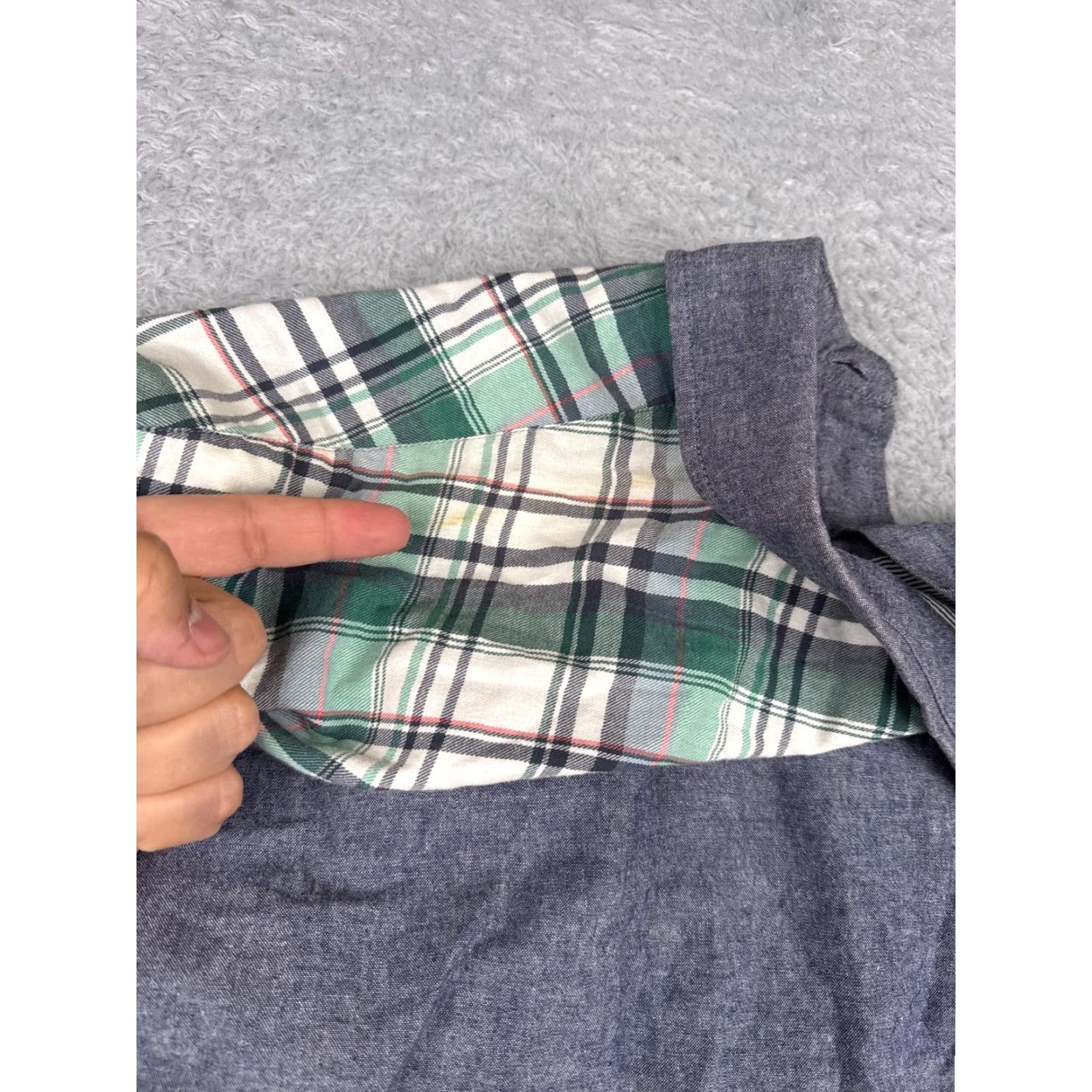 Vintage VINTAGE LRG Shirt Mens 6XL XXXXXXL Blue Chambray Button-Up Collared Plaid Short Sleeve vacation 90s Mens Size US XXL / EU 58 / 5 - 3 Thumbnail