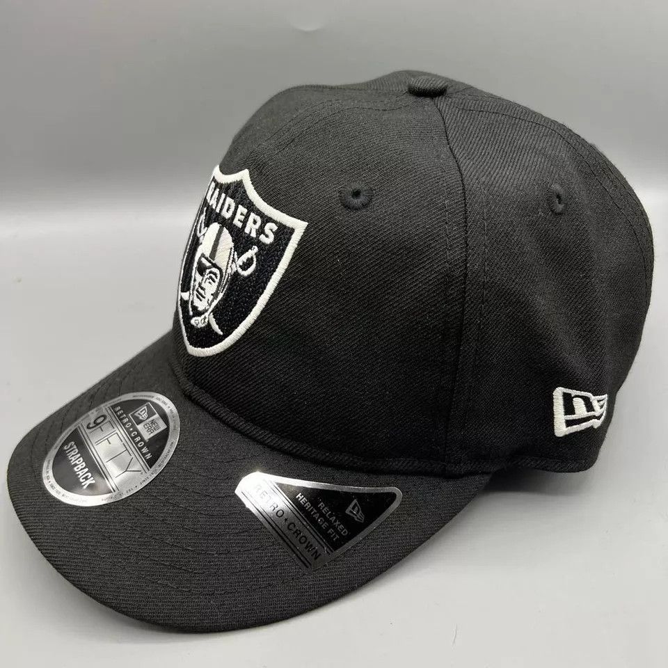 New Era Las Vegas Raiders Hat Men Retro Crown Strap Back Cap New Size ONE SIZE - 2 Thumbnail