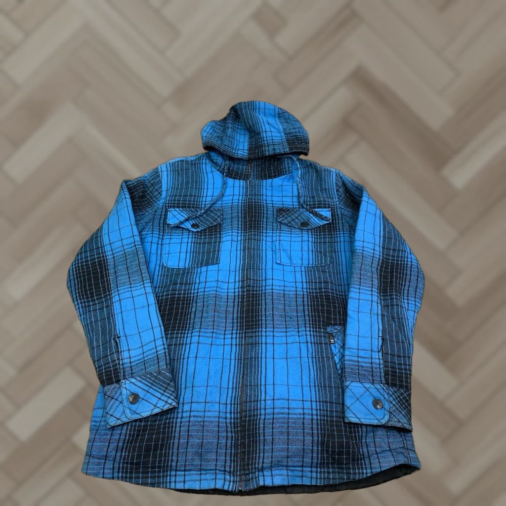 Billabong Billabong Jacket Mens S Plaid Reversible Hooded Full Zip Pockets Casual Blue Windbreaker Size US S / EU 44-46 / 1 - 1 Thumbnail