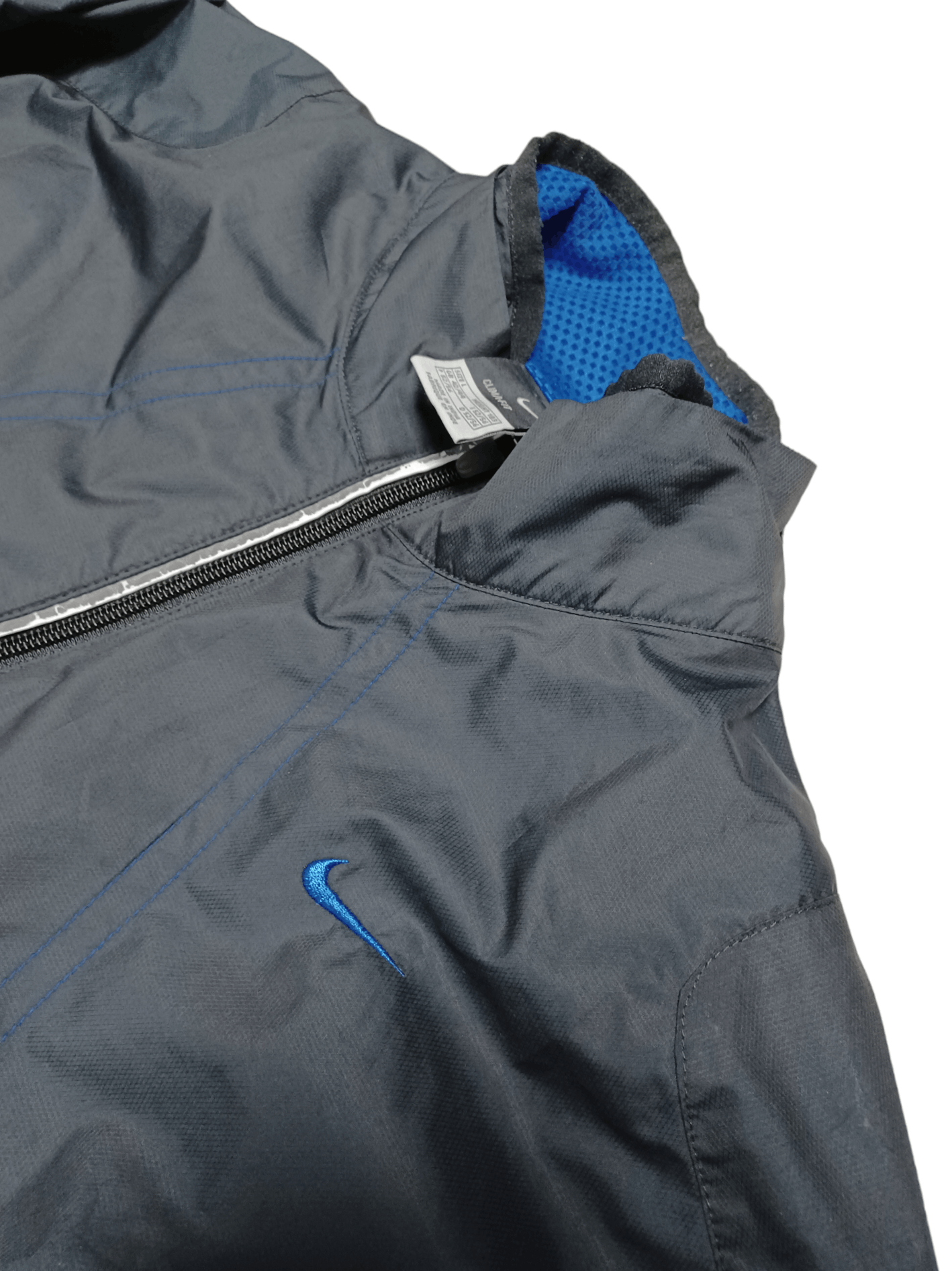 Nike NIKE VINTAGE NYLON DRILL BLUE SWOOSH LIGHT TRACKING JACKET Size US L / EU 52-54 / 3 - 3 Thumbnail