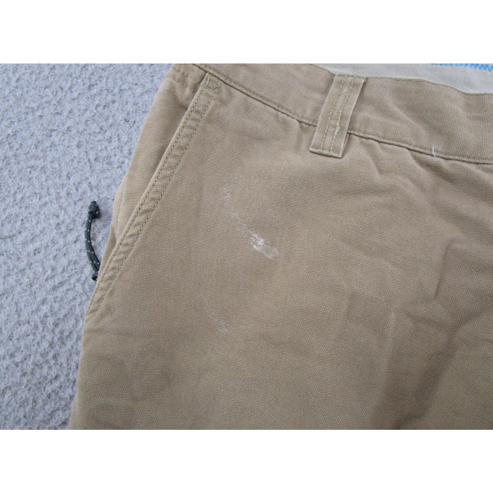Vintage Columbia Beige Pants Straight Leg 34x30 Cargo Canvas Zip Pockets Men Regular Classic Chino 5-Pocket Style Outdoor Logo 30 In Inseam Size US 34 / EU 50 - 4 Thumbnail