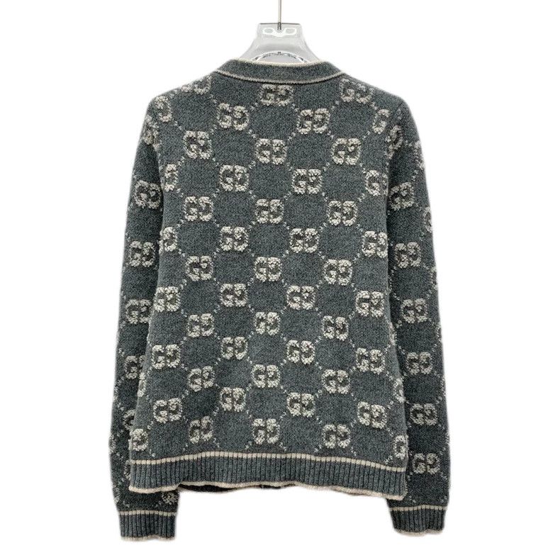 Gucci GucciGray logo jacquart full printed wool single-breasted l Size M / US 6-8 / IT 42-44 - 2 Thumbnail