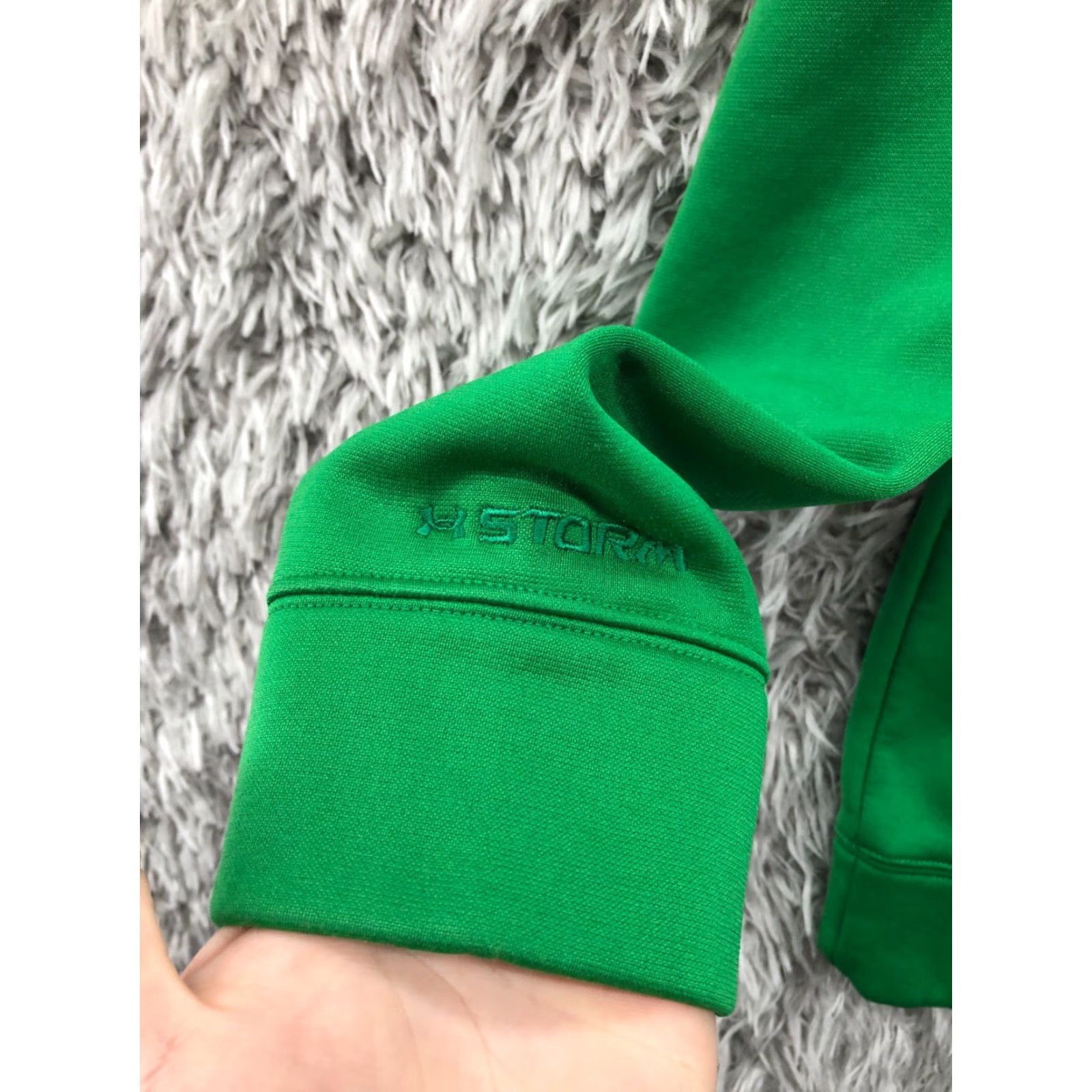 Under Armour Under Armour Storm Hoodie Mens S Green Long Sleeve Pullover Hooded Pockets Logo Cotton Knit Fall Winter Sports Shirt Size US S / EU 44-46 / 1 - 2 Thumbnail