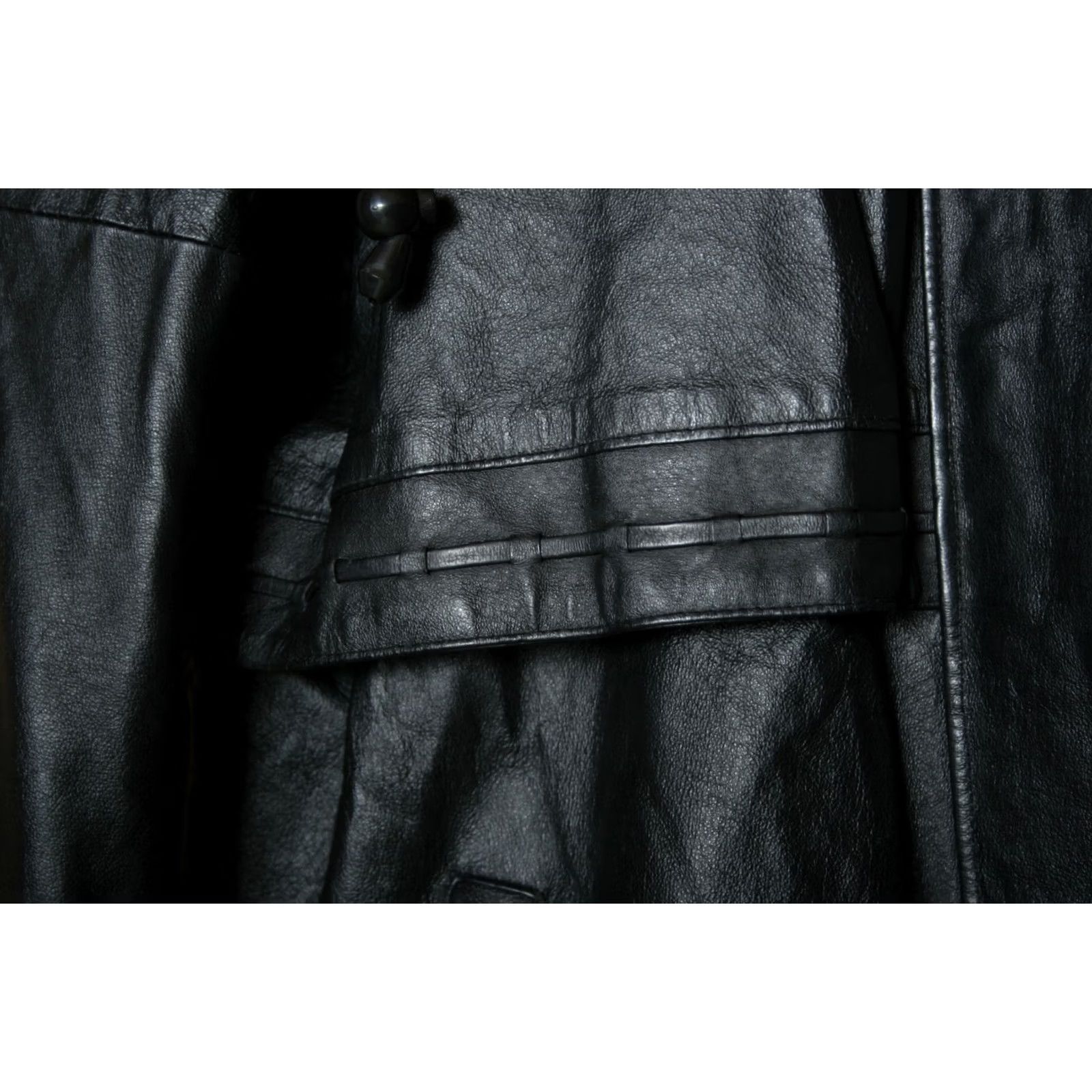 Vintage VINTAGE Phase Two Black Leather Hooded Parka Duster Jacket Women's 2X Size Zip Removable Hood Mens Womens Size XXL / US 16-18 / IT 52-54 - 3 Thumbnail