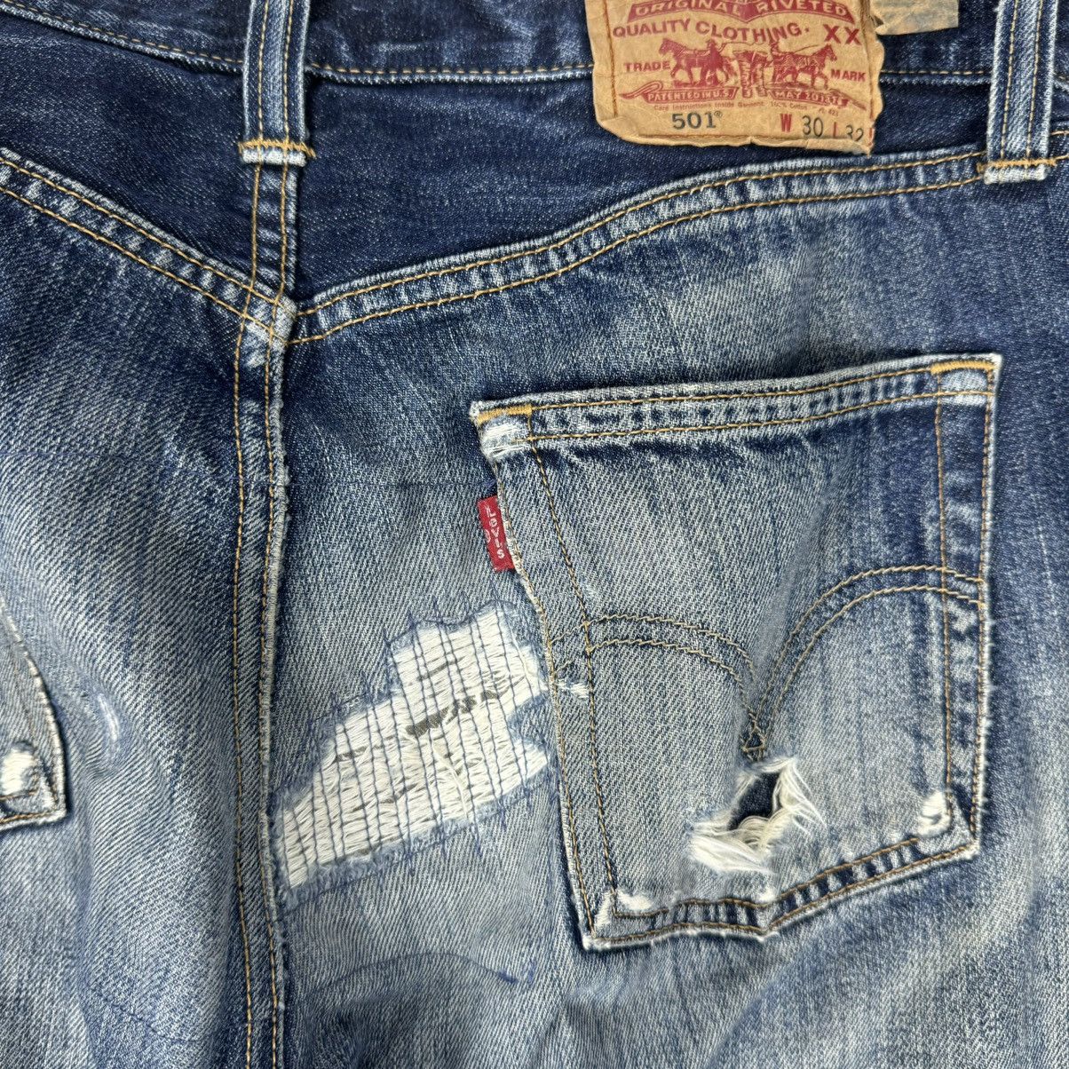 Levi's ☀️LEVI’S 501 STRAIGHT LEG PATCHWORK DENIM JEANS PANTS Size US 30 / EU 46 - 9 Thumbnail