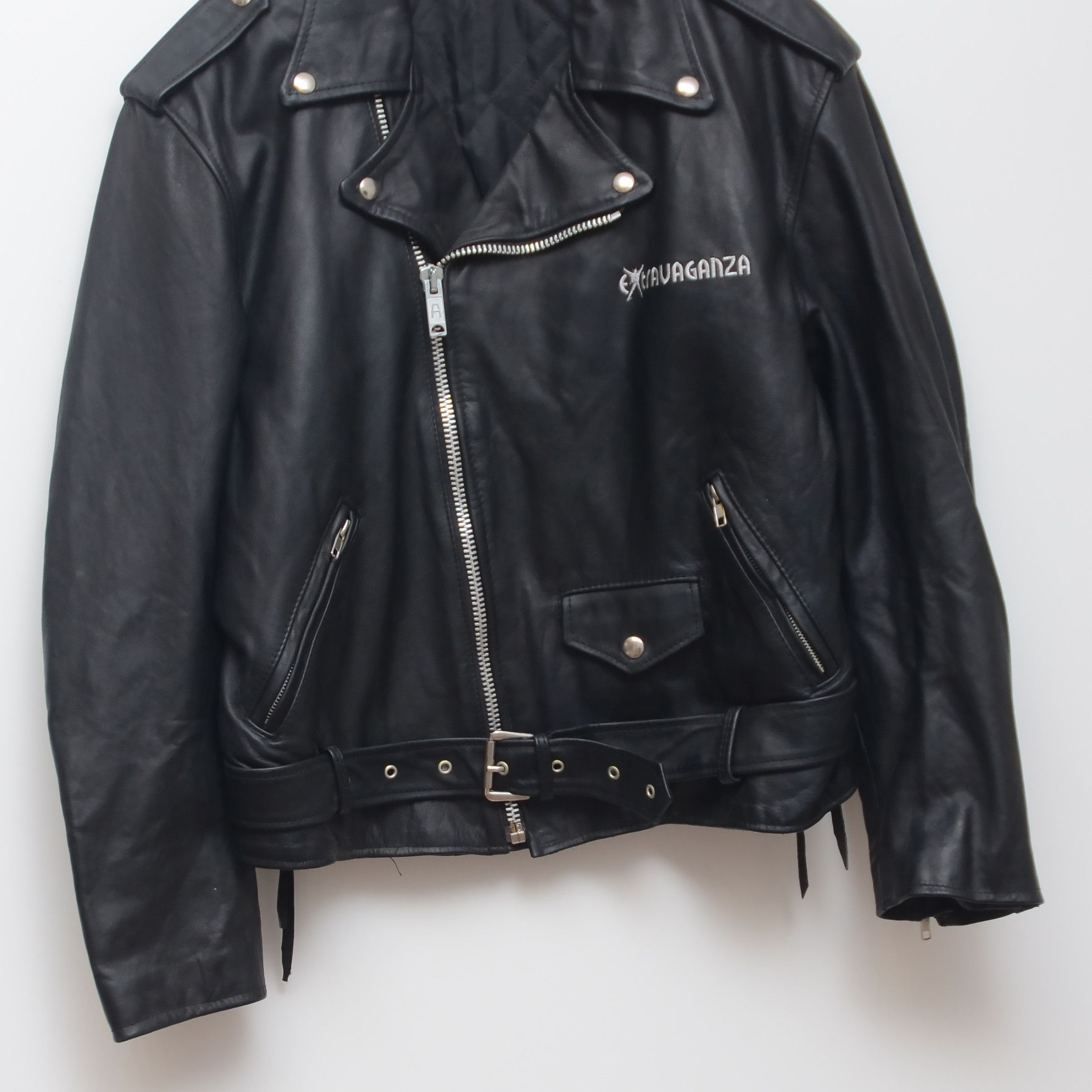 Vintage VINTAGE Made in France BLACK MOTORCYCLE LEATHER BIKER JACKET Size US M / EU 48-50 / 2 - 3 Thumbnail