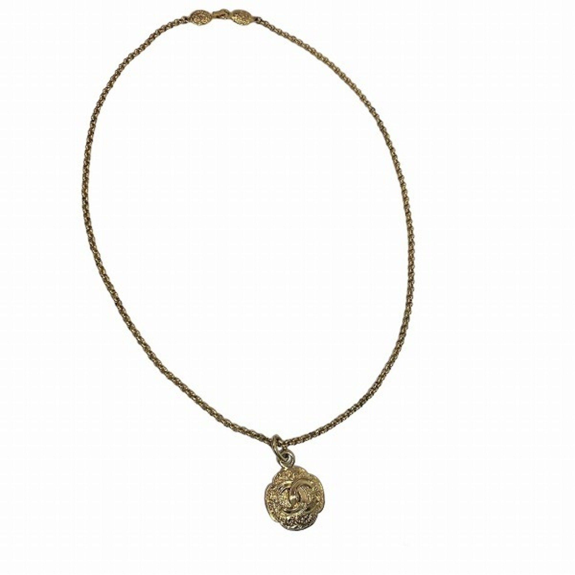 Chanel Coco Mark Necklace 95A Accessories Necklaces Women in Gold Product Image