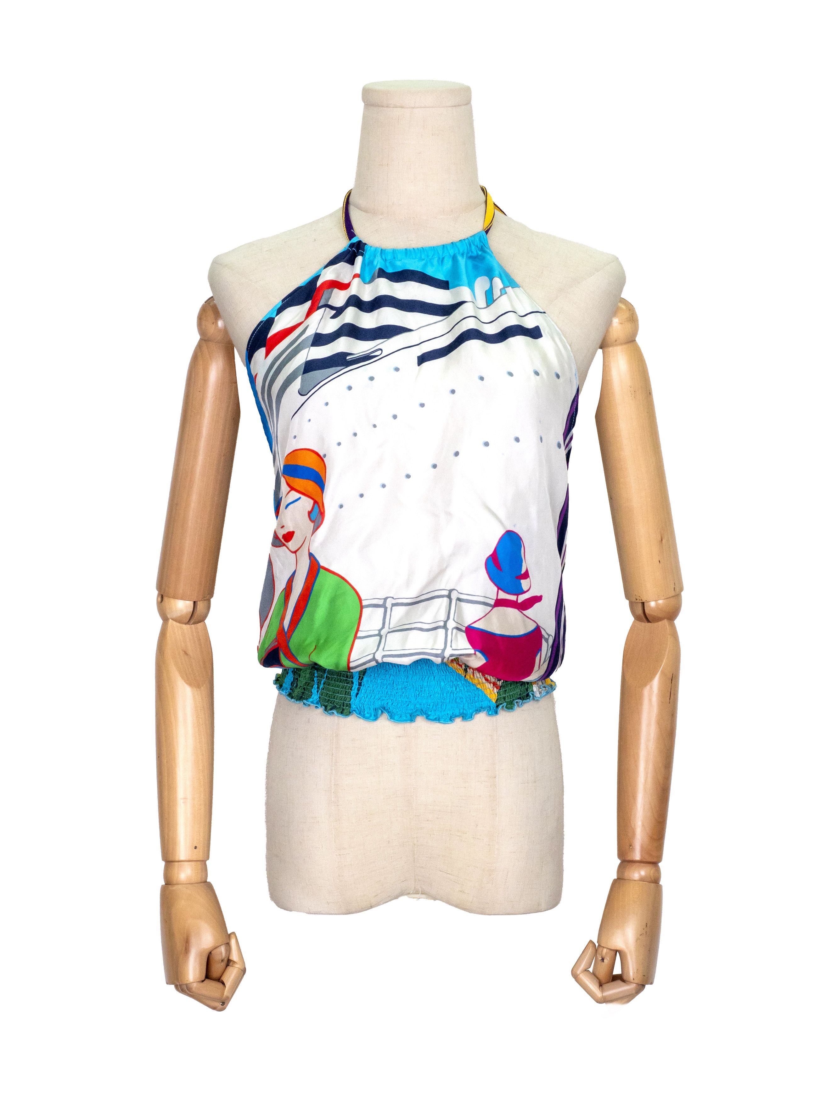Etro Etro Multi Color Halter Neck Silk Top Size S / US 4 / IT 40 - 1 Thumbnail