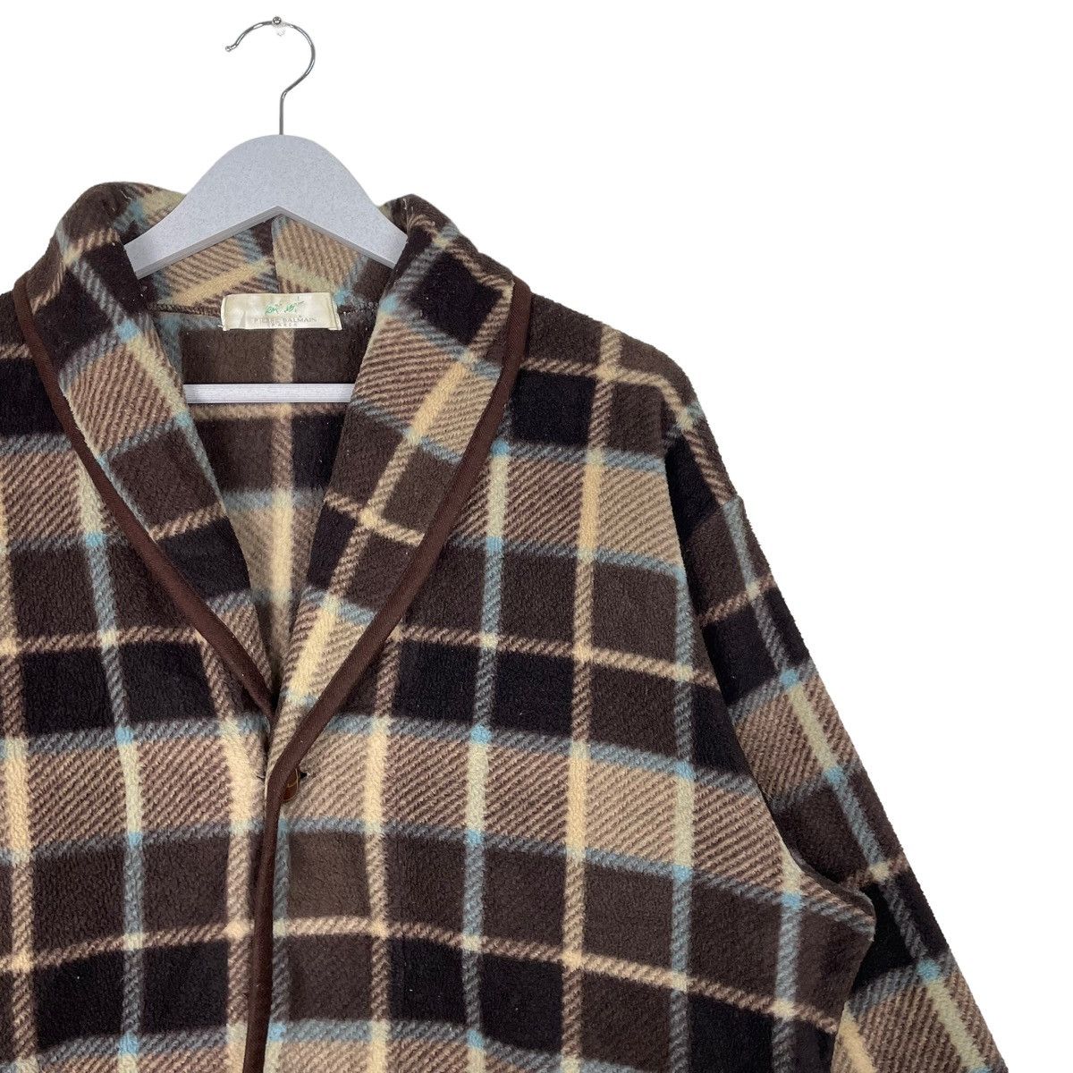 Pierre Balmain × Vintage 💥PIERRE BALMAIN CHECKED ROBE WEAR Size US L / EU 52-54 / 3 - 5 Thumbnail