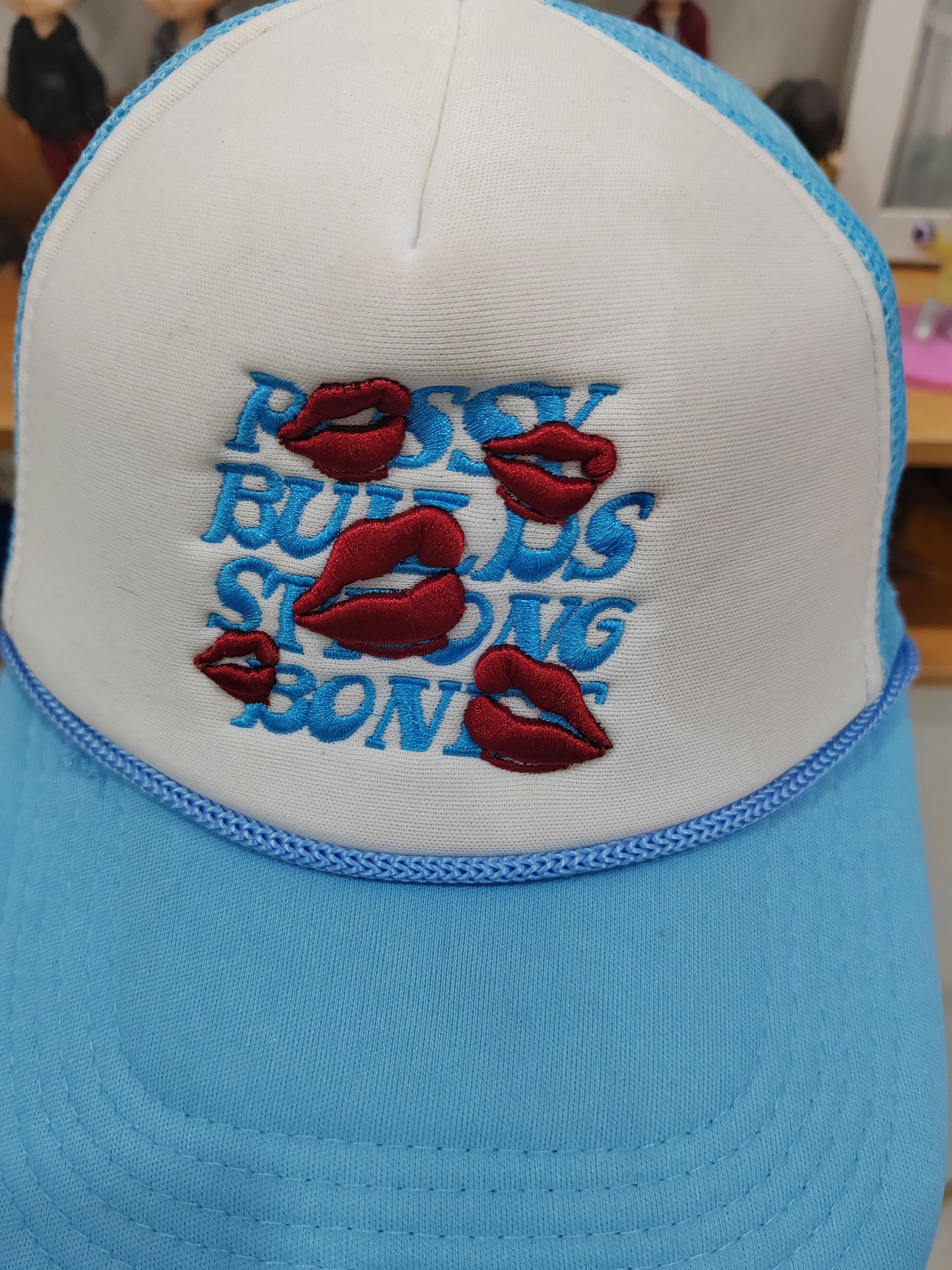 Japanese Brand Vintage Pus$y Build Strong Bones Trucker Hat Cap Size ONE SIZE - 2 Thumbnail