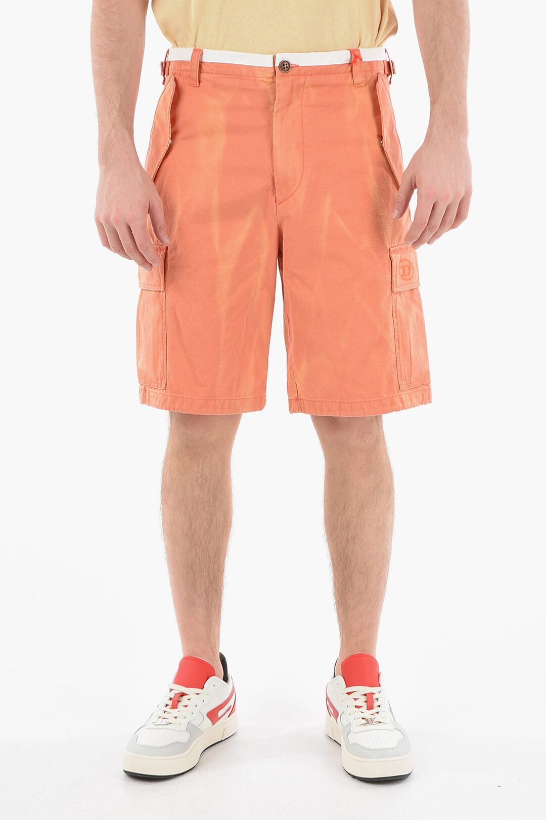 Diesel Cotton Cargo Shorts P-ATLAN with Belt Loops Size US 31 - 1 Thumbnail