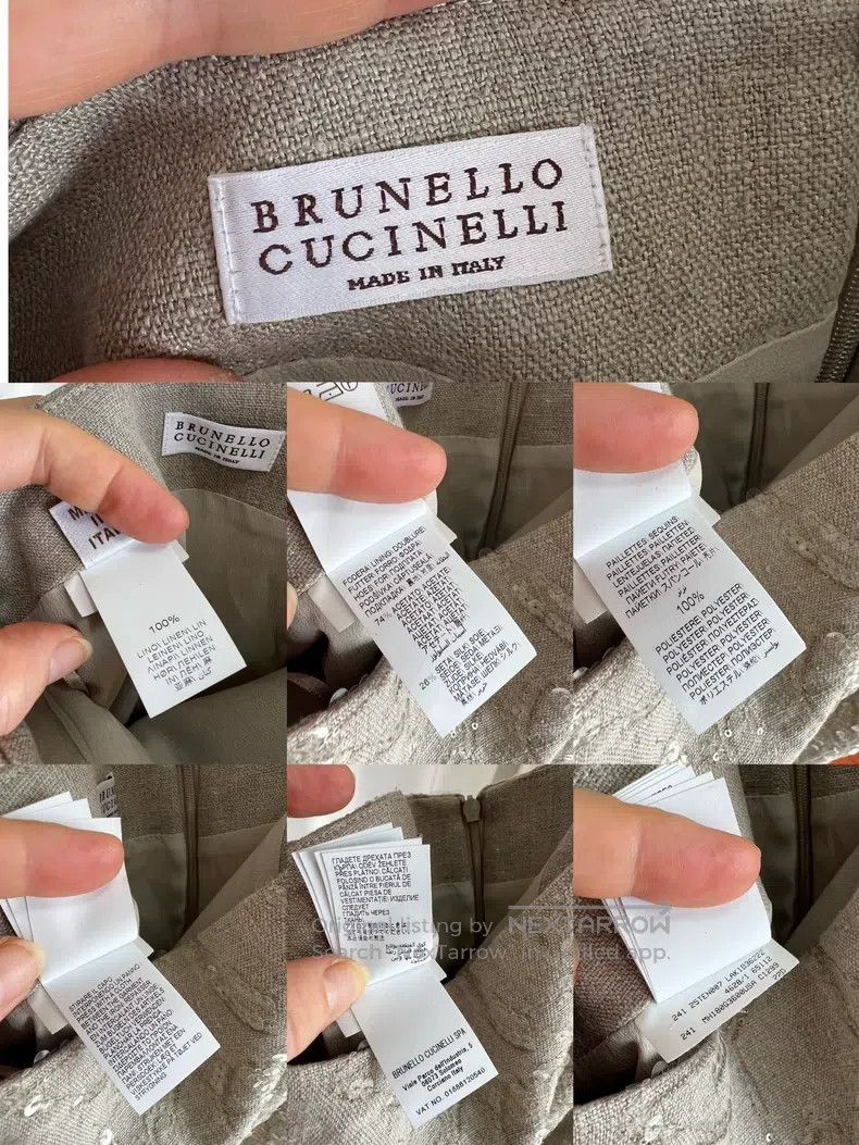 Brunello Cucinelli Brunello Cucinelli Embroidered Sequin Linen Skirt Size 26" / US 2 / IT 38 - 4 Thumbnail
