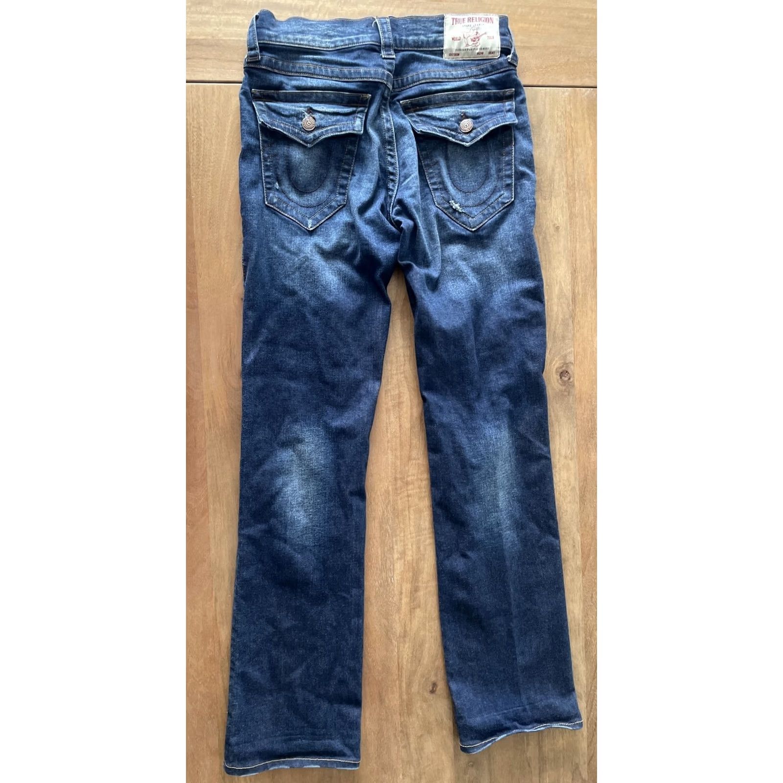 True Religion True Religion Ricky Relaxed Straight Jeans Men 30x33 Distressed Flap Pockets Y2K Denim Blue 90s Grunge Rock Logo Jeans Mens Size US 30 / EU 46 - 2 Thumbnail
