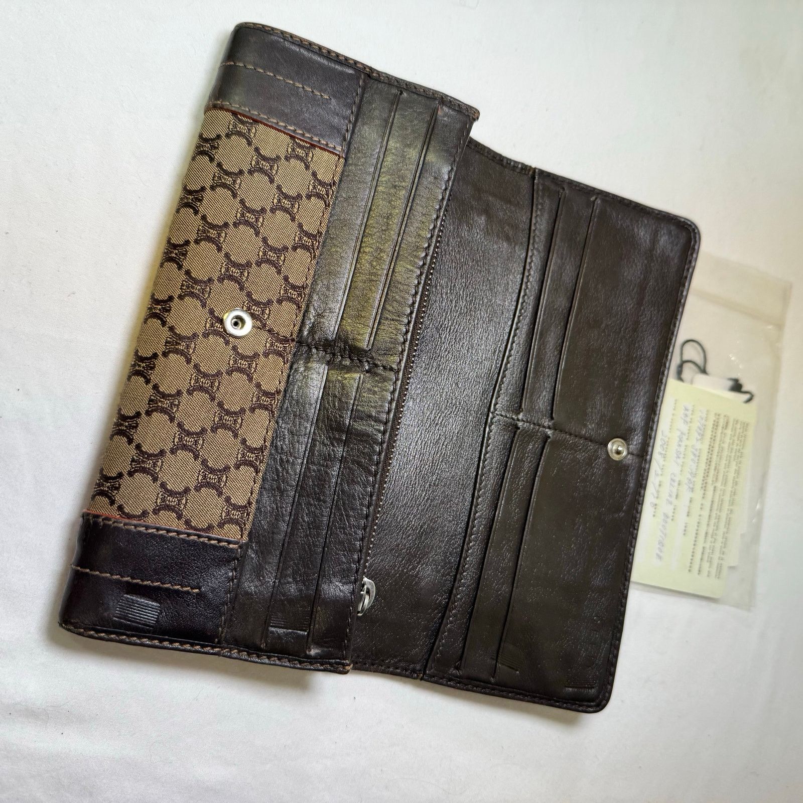 Celine Celine Leather and fabric Monogram long wallet Size ONE SIZE - 12 Thumbnail