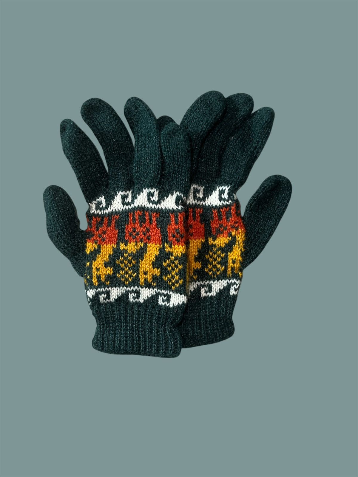 Other Handmade Alpaca Wool Gloves from Peru Size ONE SIZE - 6 Thumbnail