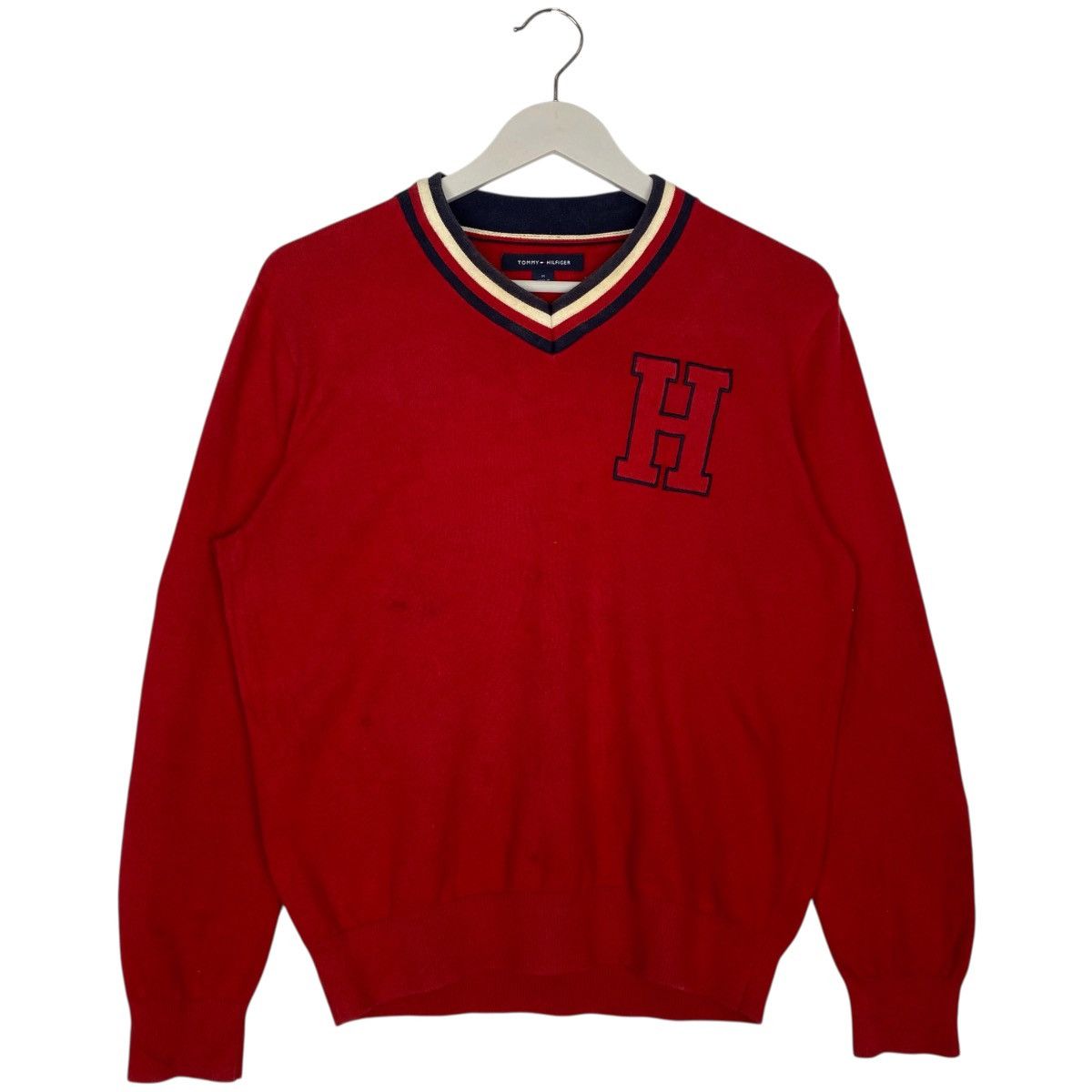 Vintage Vintage Tommy Hilfiger Long Sleeve T-Shirt Embroidered Red Size US M / EU 48-50 / 2 - 1 Thumbnail