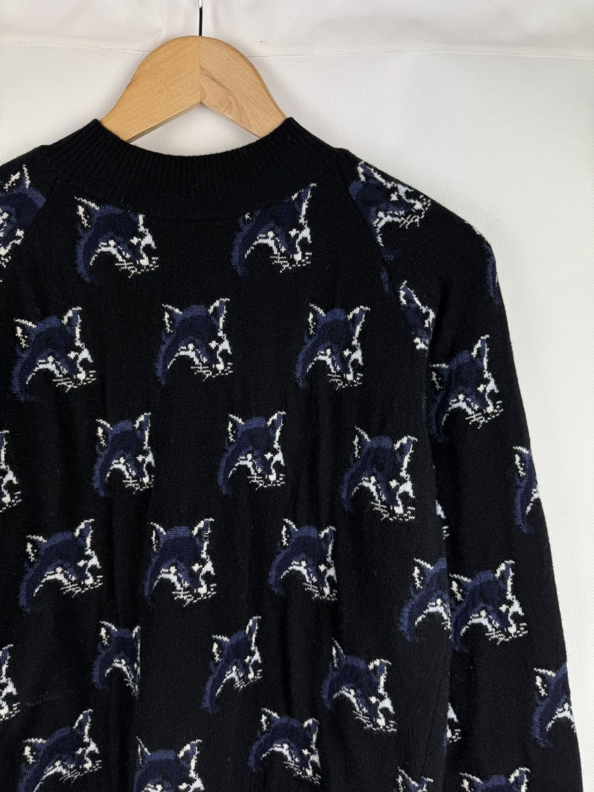 Maison Kitsune Maison Kitsune Multilogo Wool Silk Cashmere Back Zip Sweater Size S / US 4 / IT 40 - 5 Thumbnail