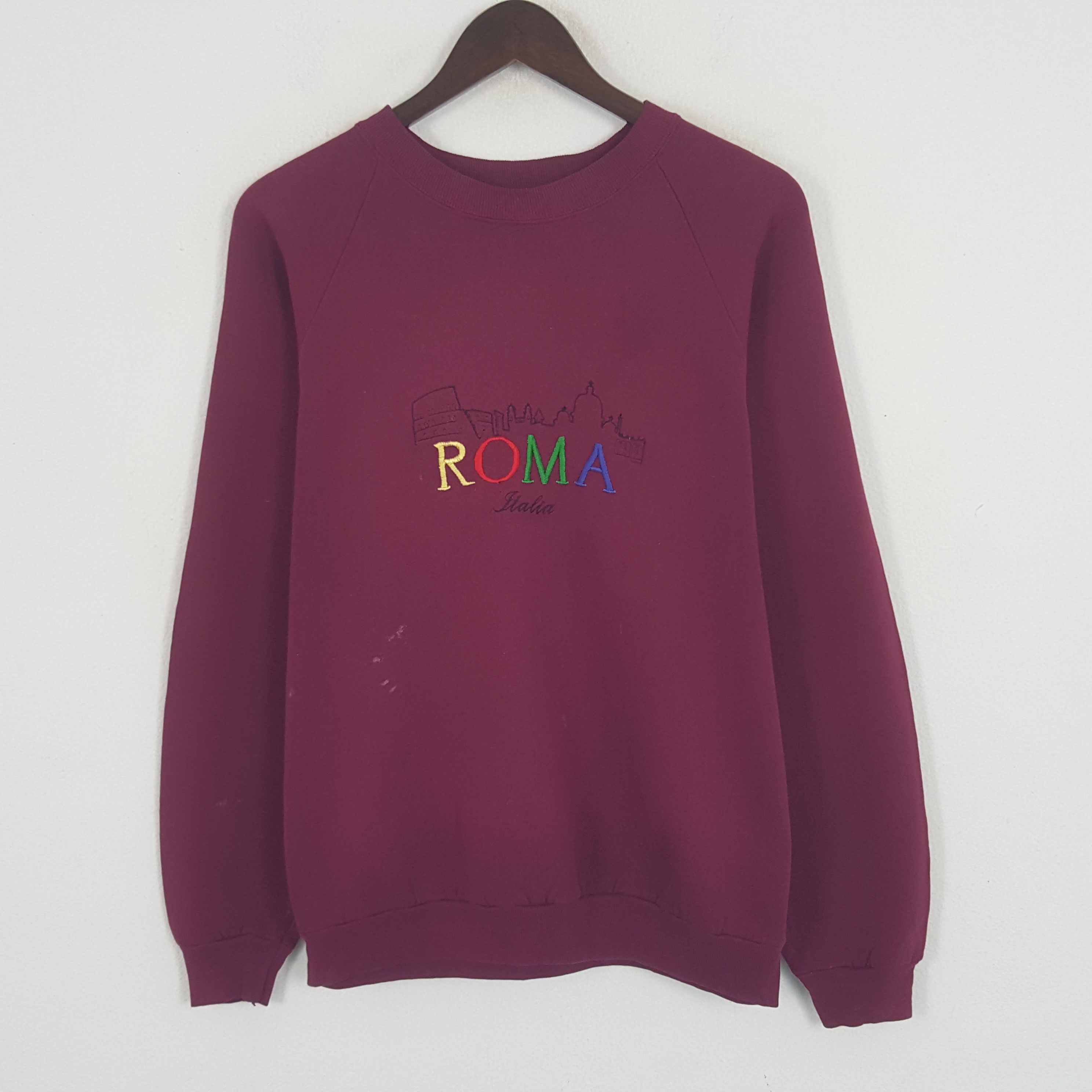 Vintage Vintage Roma Italia Embroidery Logo Sweatshirt Size US M / EU 48-50 / 2 - 1 Thumbnail