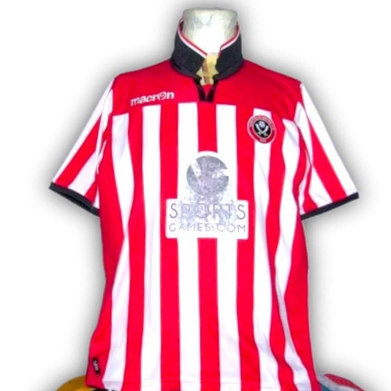 Macron Sheffield united 2013 2014 Home shirt jersey Size US XL / EU 56 / 4 - 2 Thumbnail
