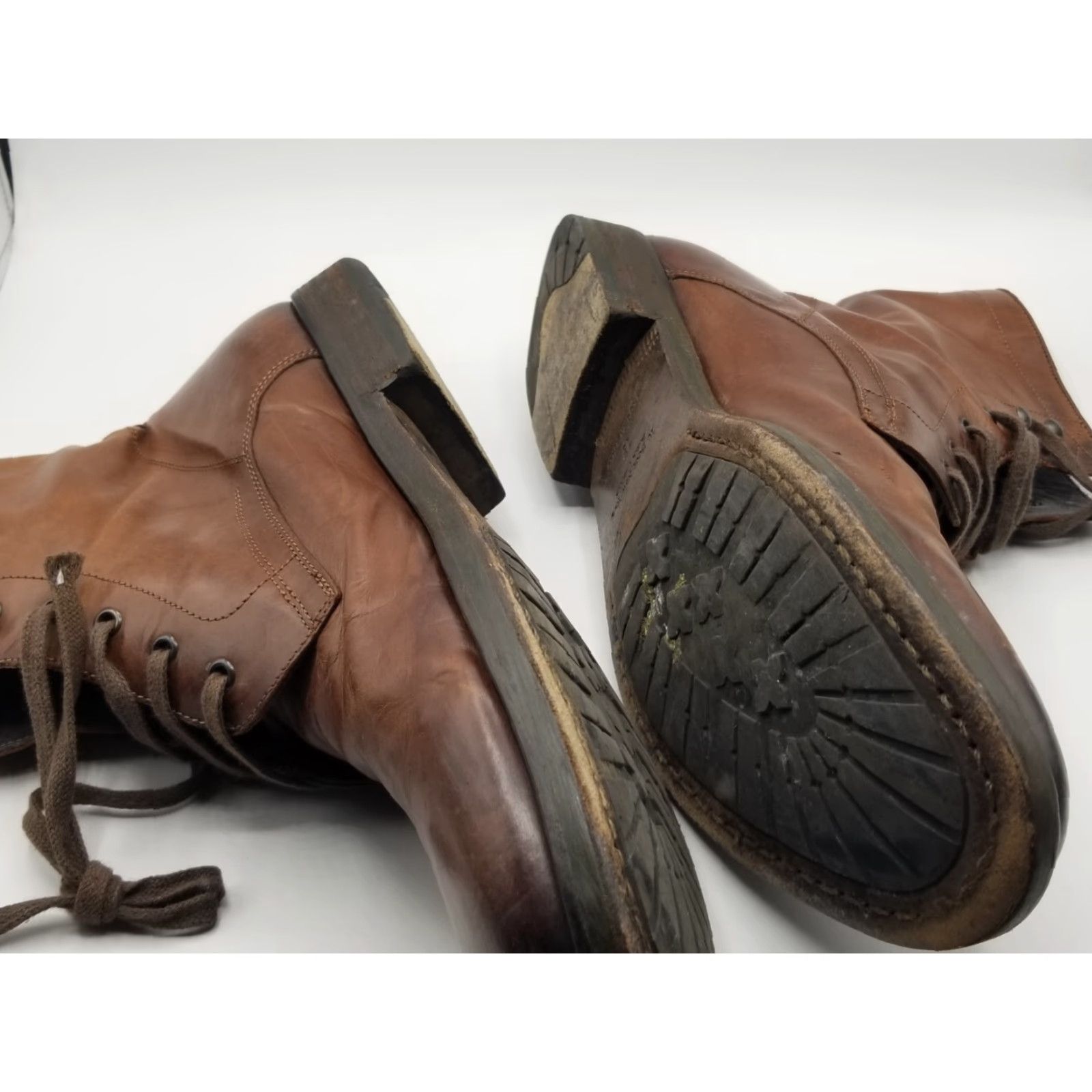 Vintage To Boot New York Adam Derrick brown leather lace up boots Made in taly Size 13 Boots Mens Brown Leather Chukka Lace Up Comfort Cushioned Lined 13 Mens Size US 13 / EU 46 - 7 Thumbnail