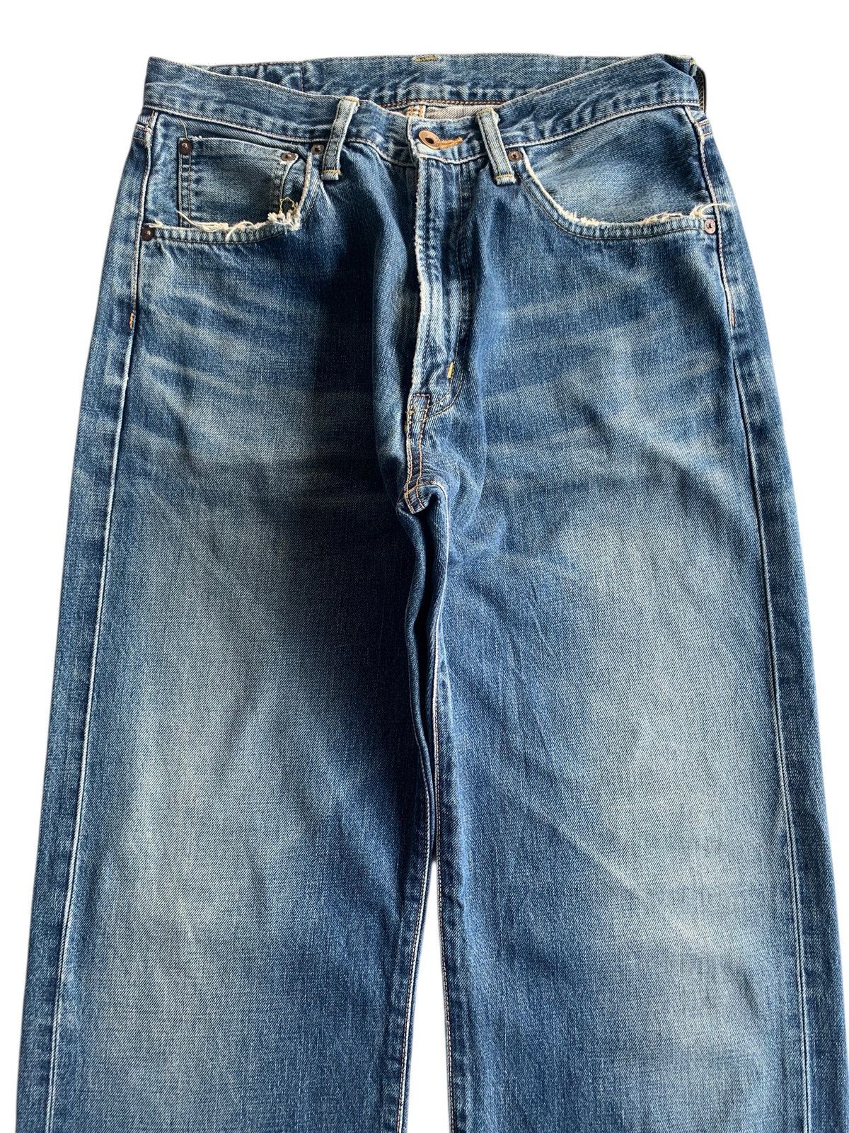 Edwin VINTAGE EDWIN 505 SELVEDGE BAGGY FADED DISTRESSED DENIM Size US 30 / EU 46 - 8 Thumbnail