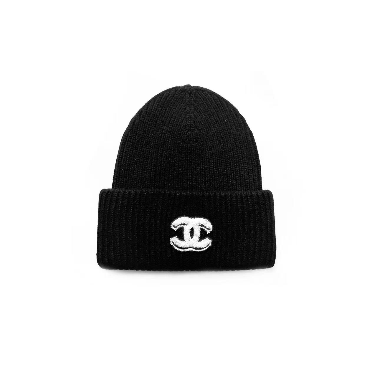 Chanel Chanel CC Cashmere Black Beanie Size ONE SIZE - 1 Thumbnail
