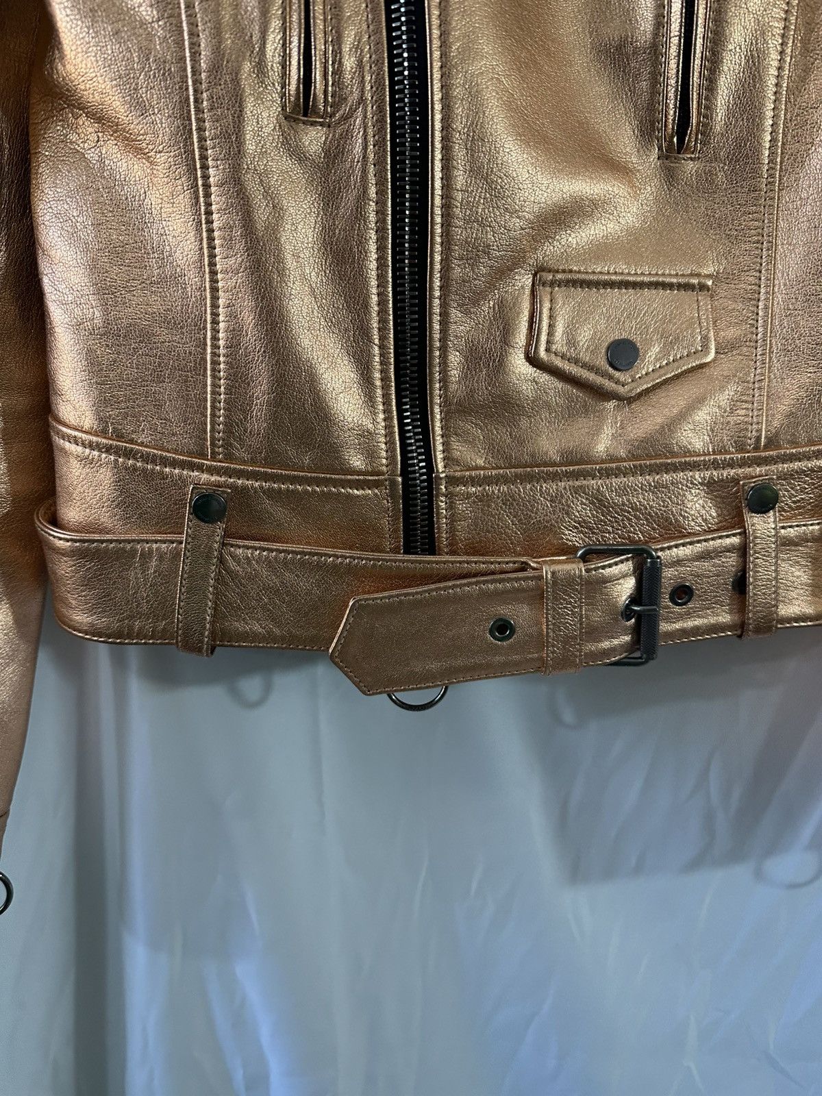 Off-White OFF-WHITE GOLD BIKER JACKET ARROWS Size S / US 4 / IT 40 - 8 Thumbnail