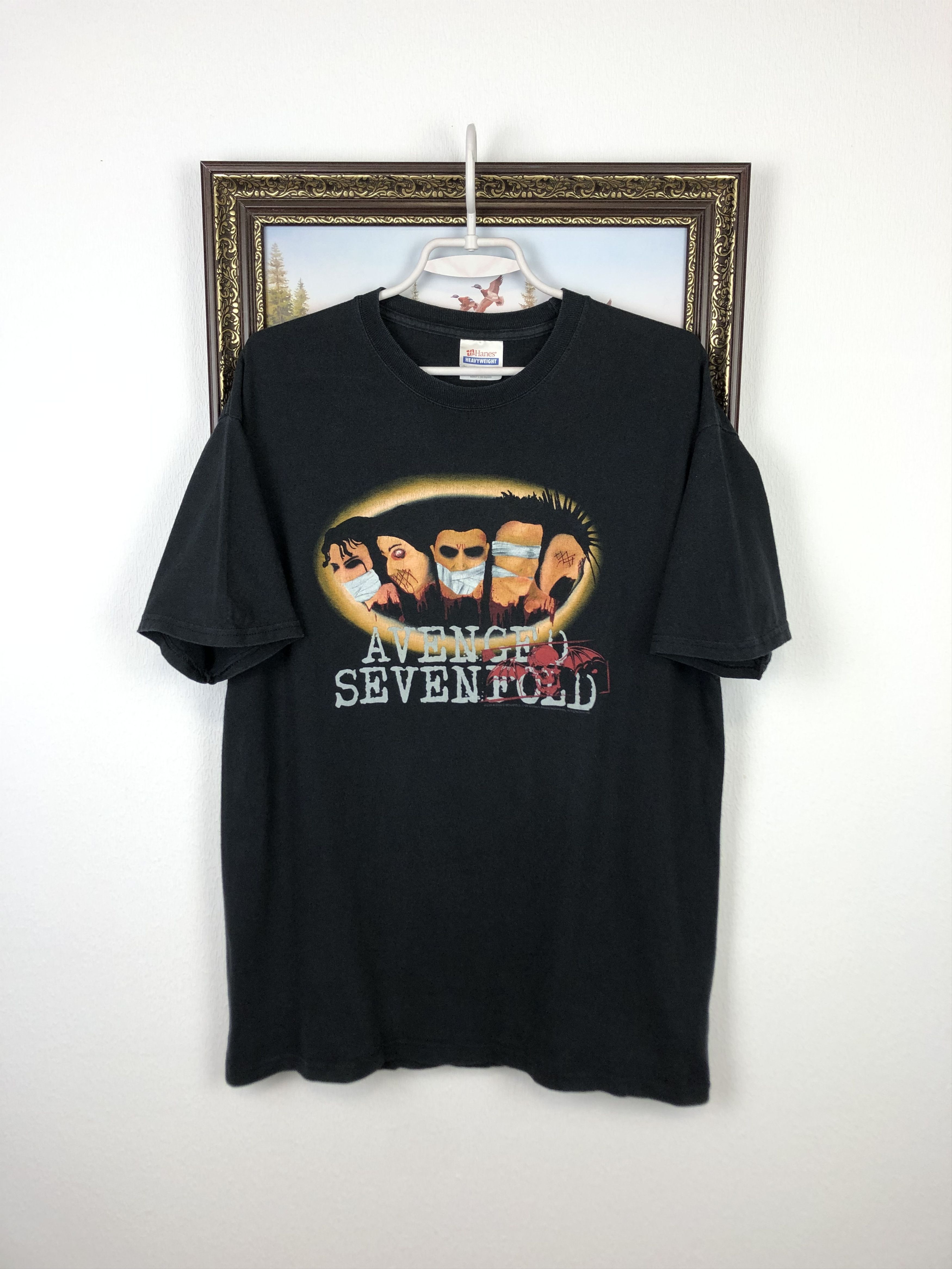 Vintage Vintage Y2K Avenged Sevenfold Band Shirt Over Print Tee Size US L / EU 52-54 / 3 - 1 Thumbnail